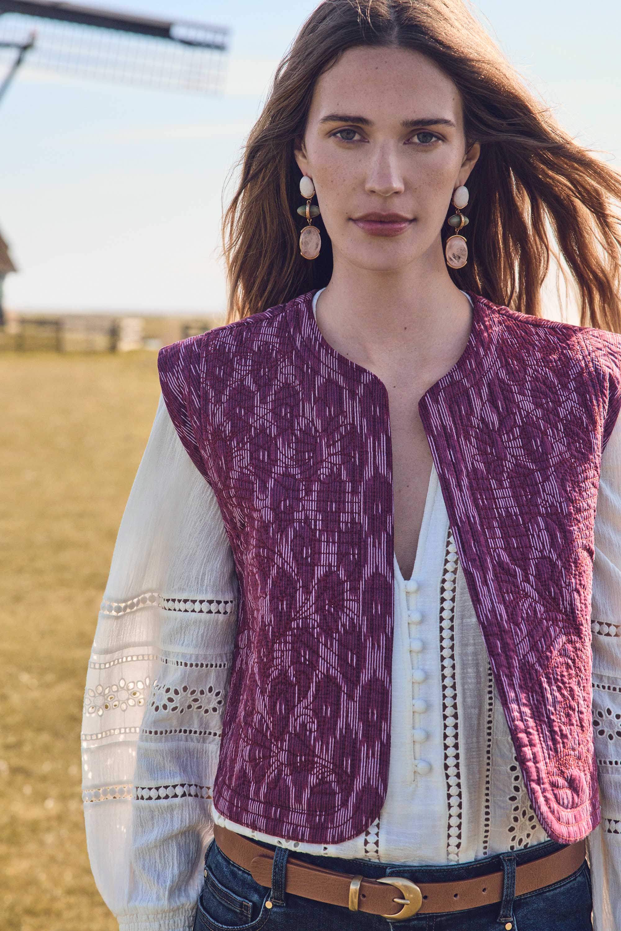 PRUNE cotton cardigan