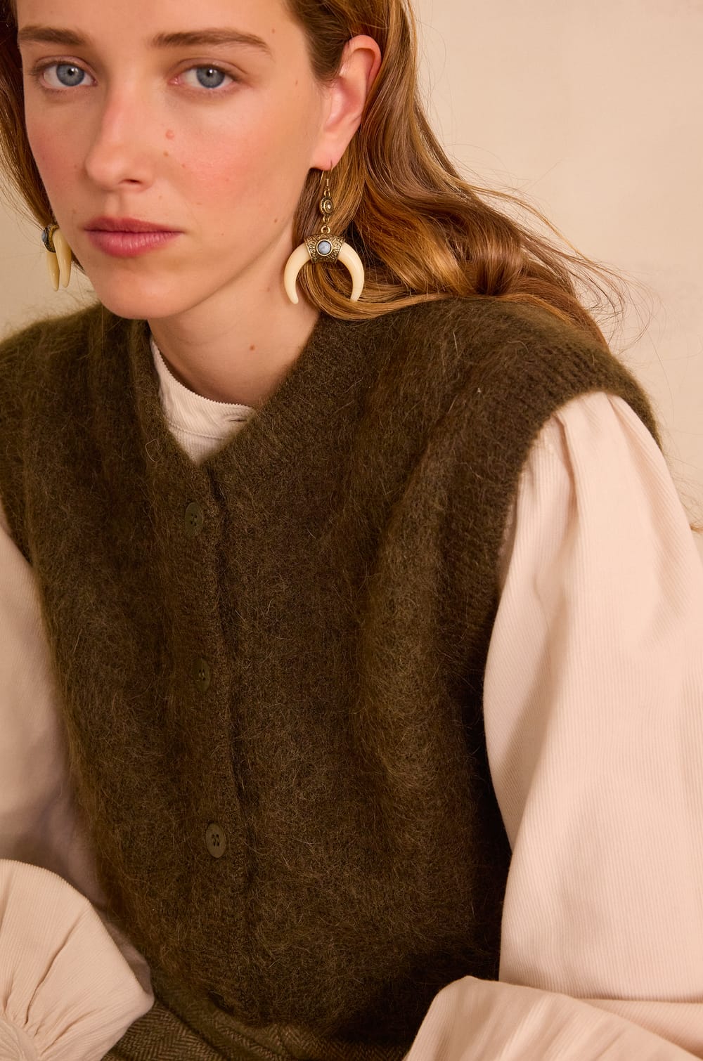 LOULOU cardigan in mohair and wool