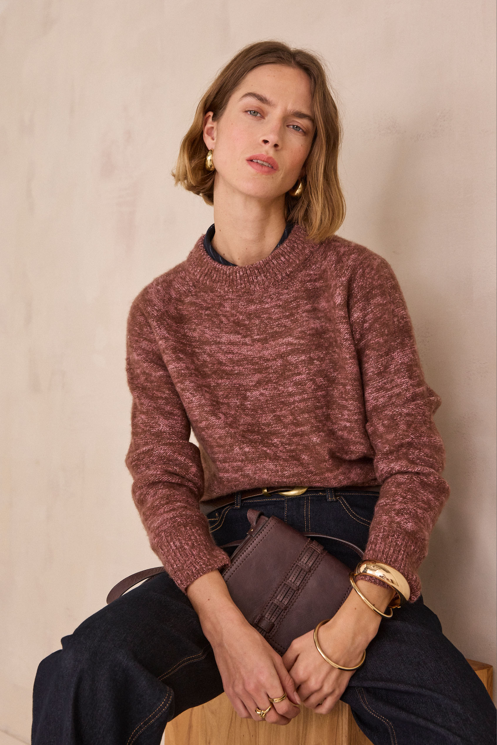 3/4 sleeve checked shirt DAN