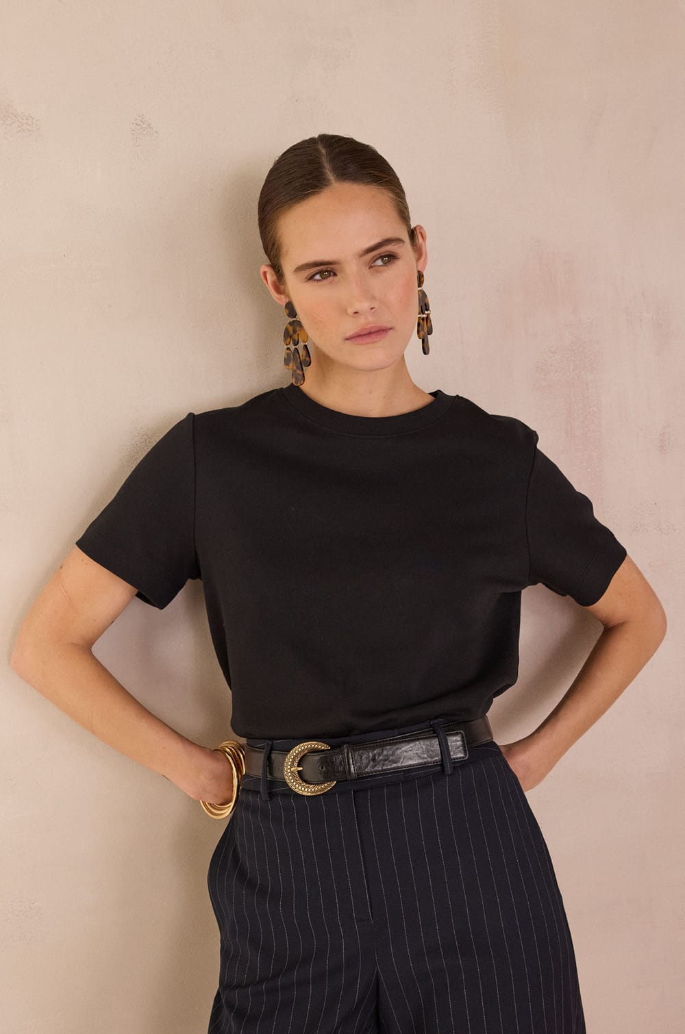 Short-sleeved 100% cotton T-shirt LENI