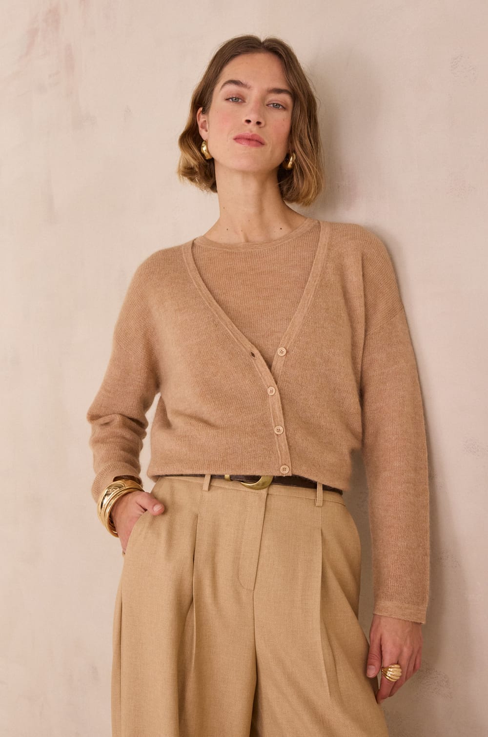 Gilet en mohair et laine PAOLO