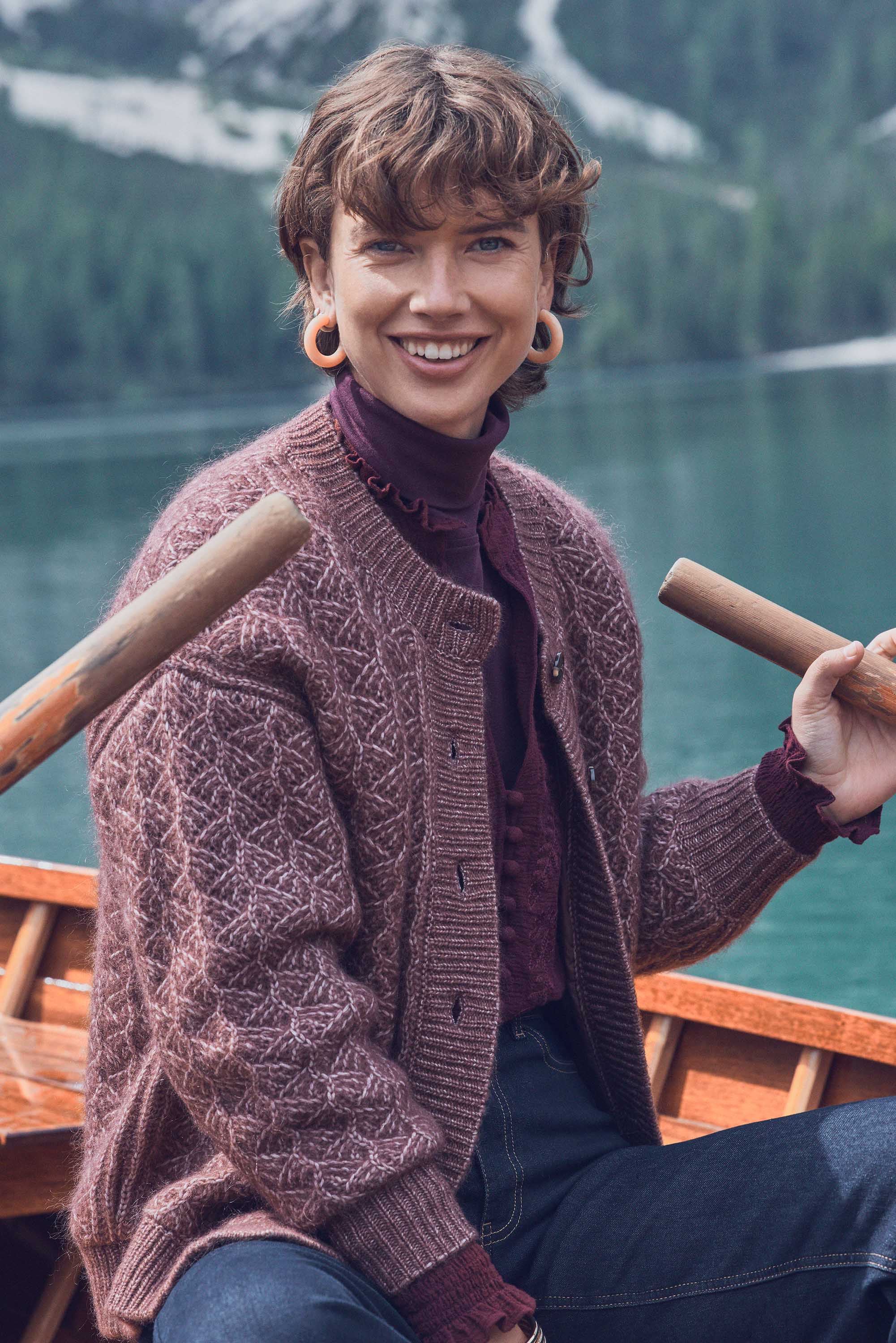 COSMO cardigan in mohair and wool