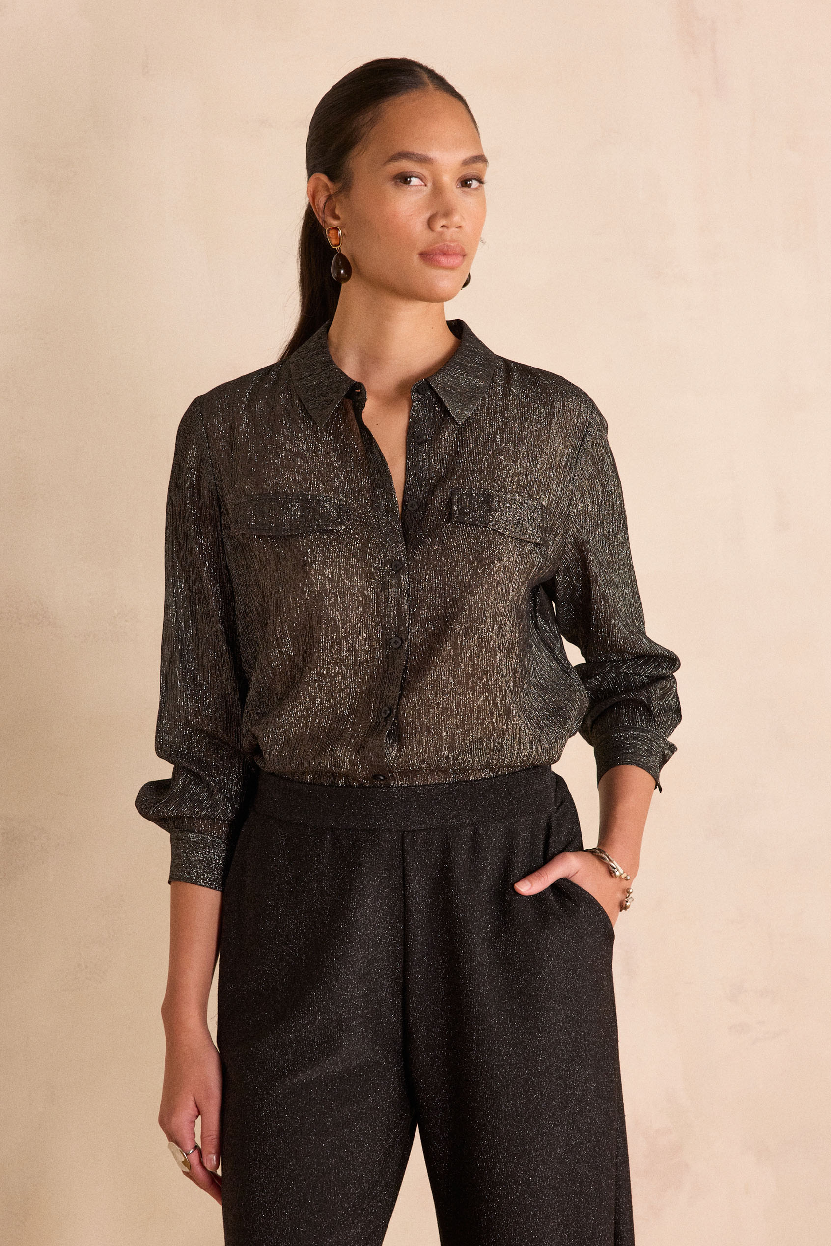 SPARKLE iridescent blouse