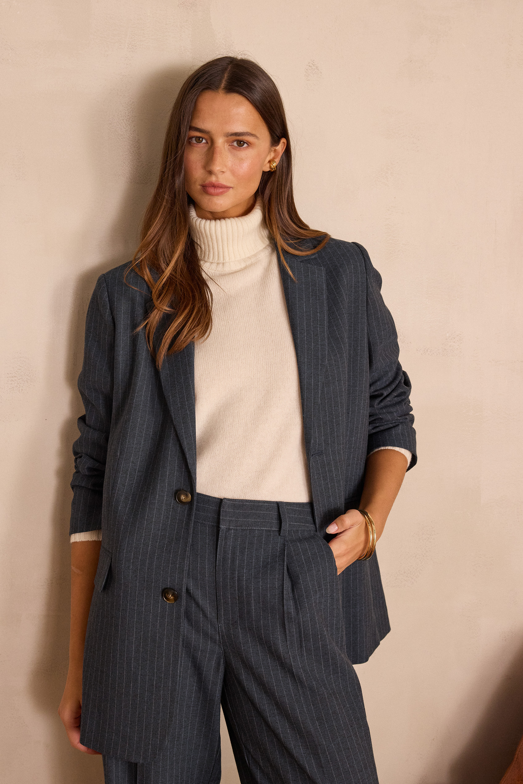 Unisex striped tailored jacket IMPULSIF