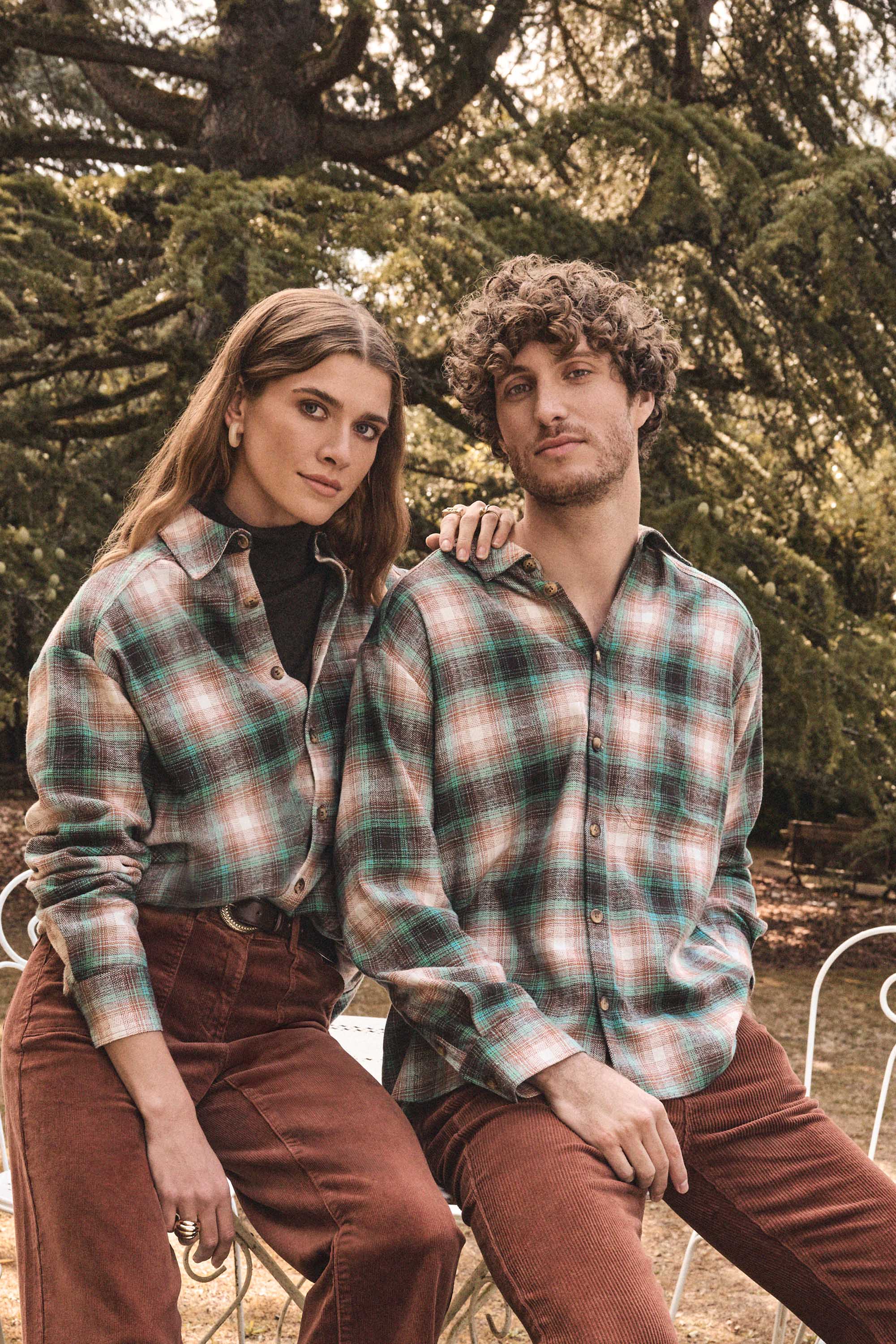 NOMADE Unisex Cotton Checked Shirt