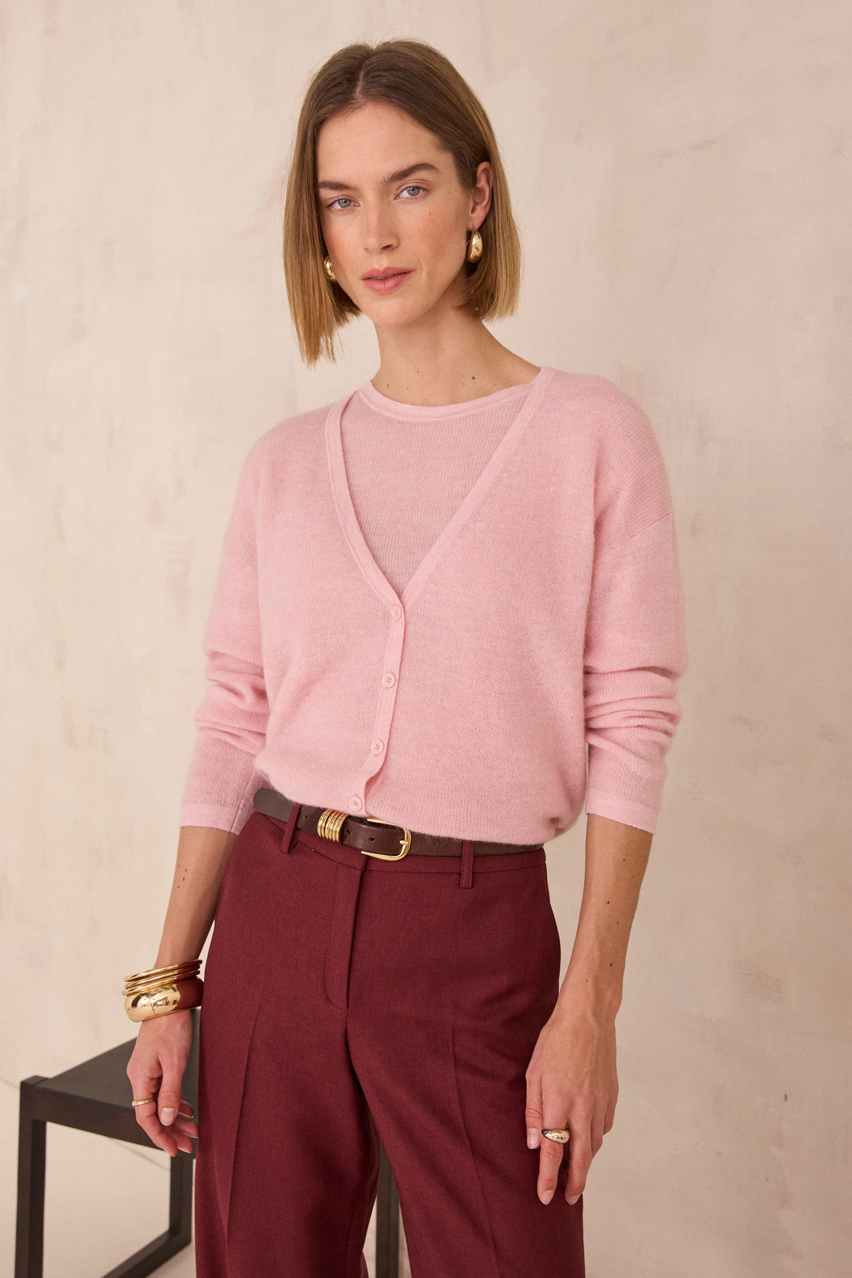 Gilet en mohair et laine PAOLO