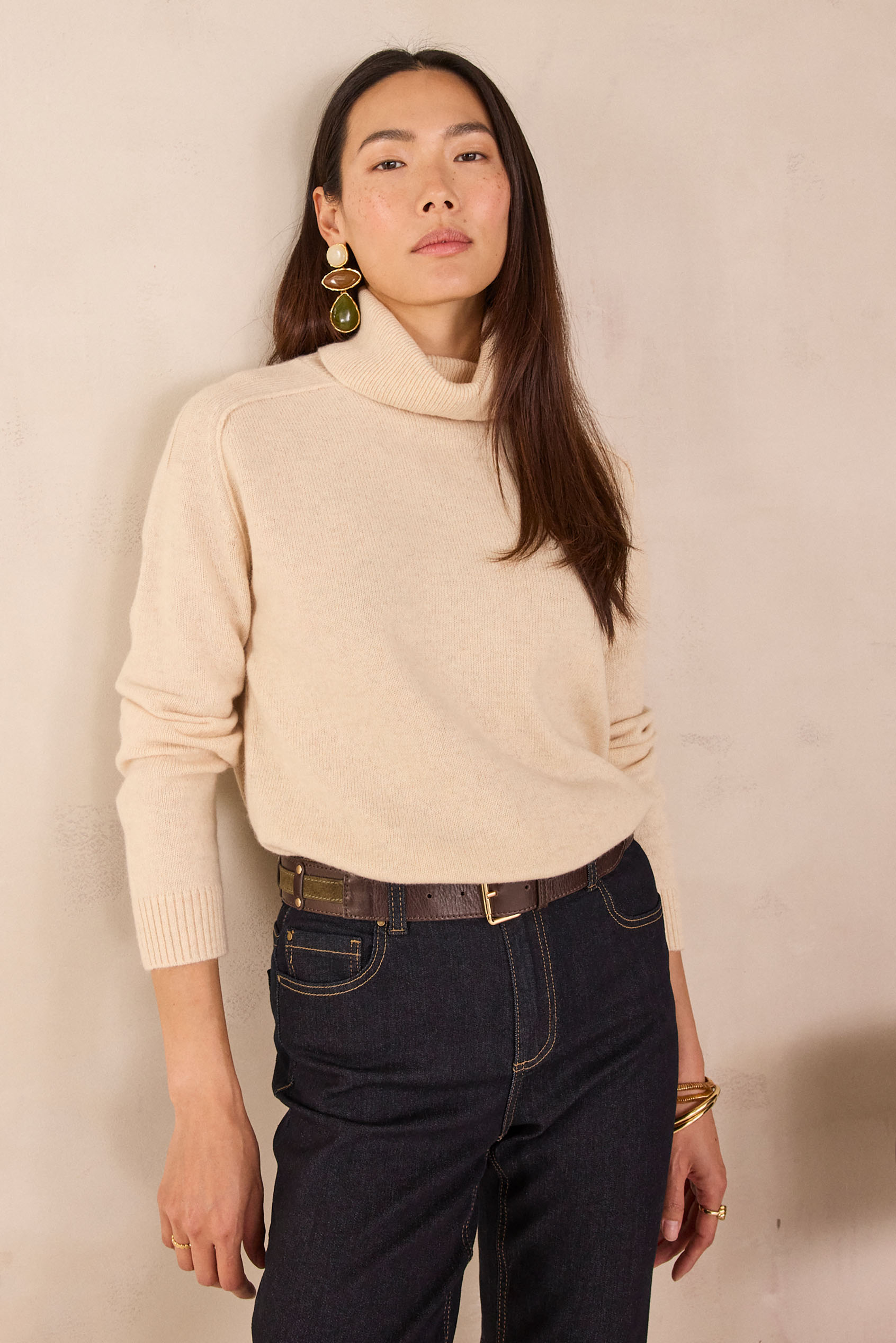 CELESTIN 100% wool turtleneck jumper