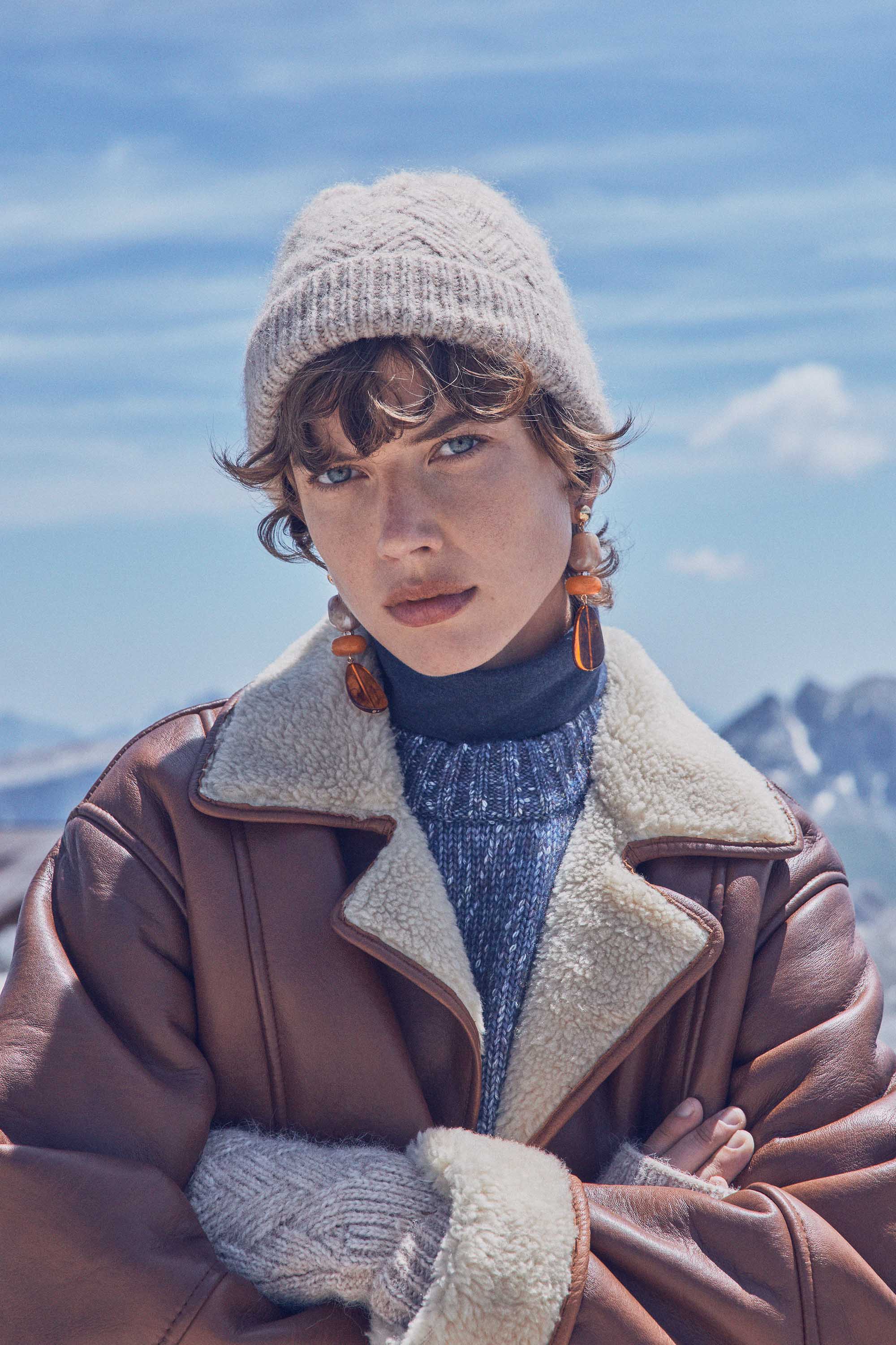 HADAMO cable knit beanie