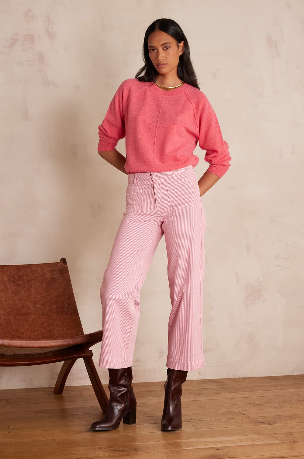 LEA CROPPED cotton trousers