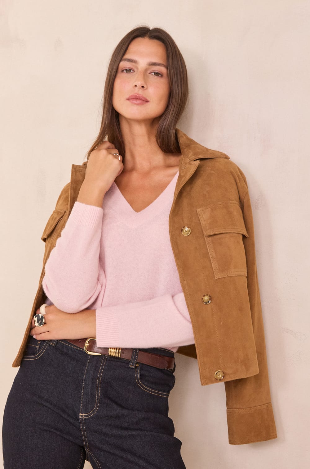 V-neck jumper in 100% 2-ply cashmere BARY