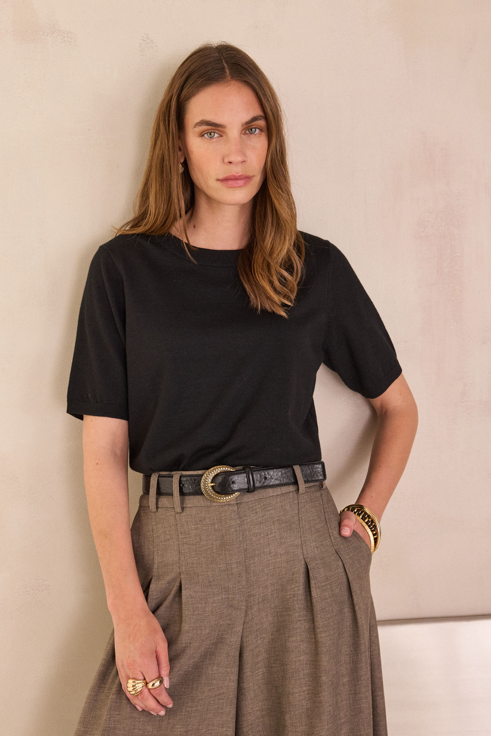 PAYTON BIS round neck short sleeve jumper