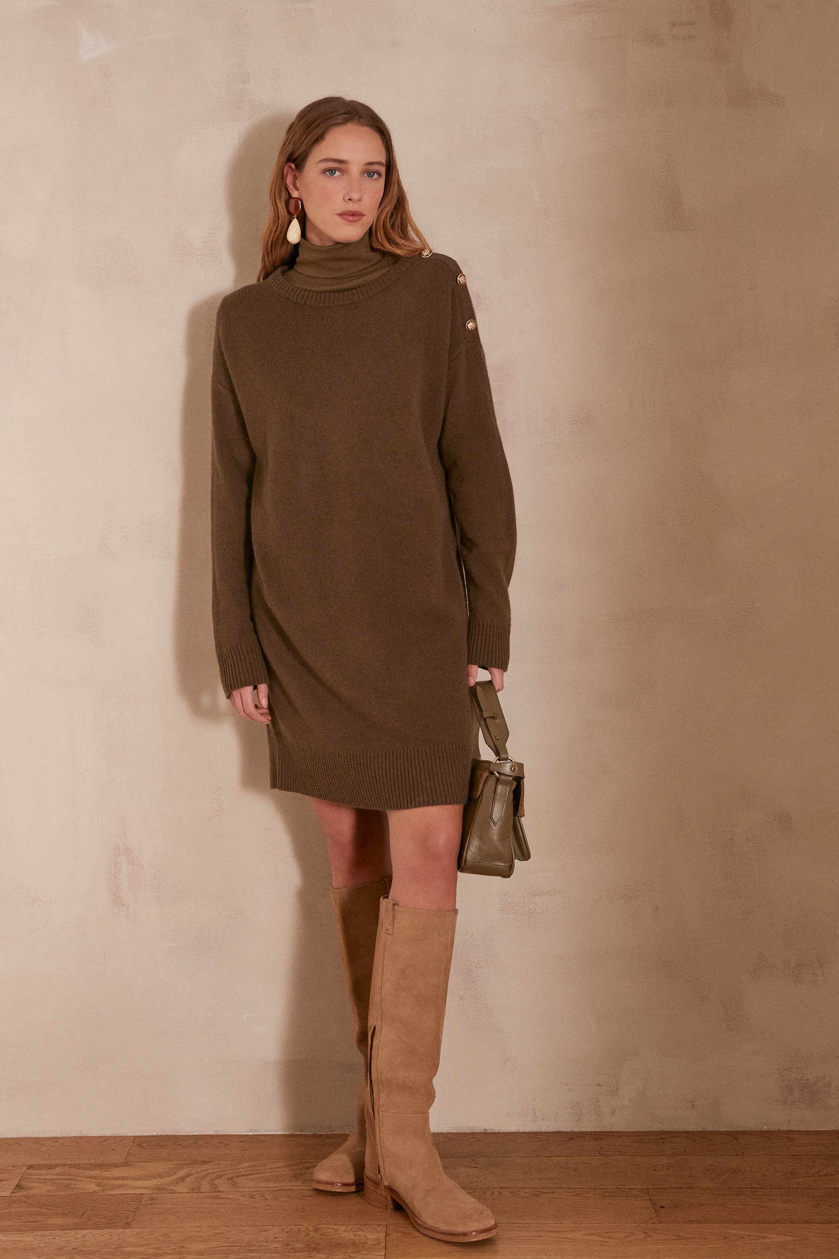 Wool jumper dress in 100% wool LINA