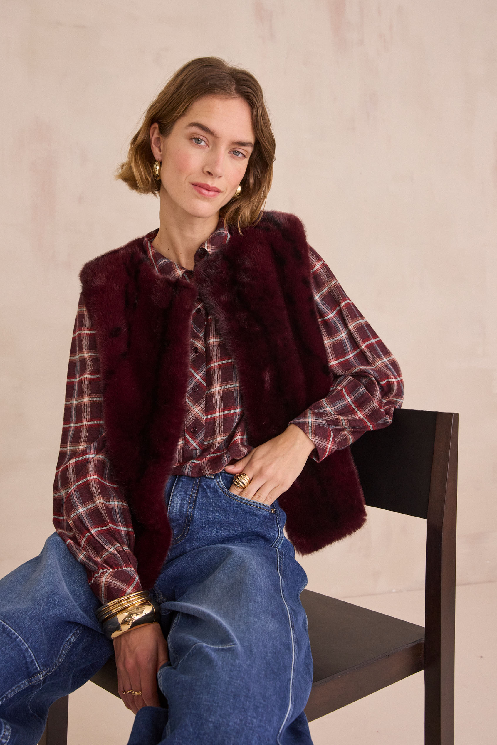 Gilet moelleux sans manches BROOKLYN