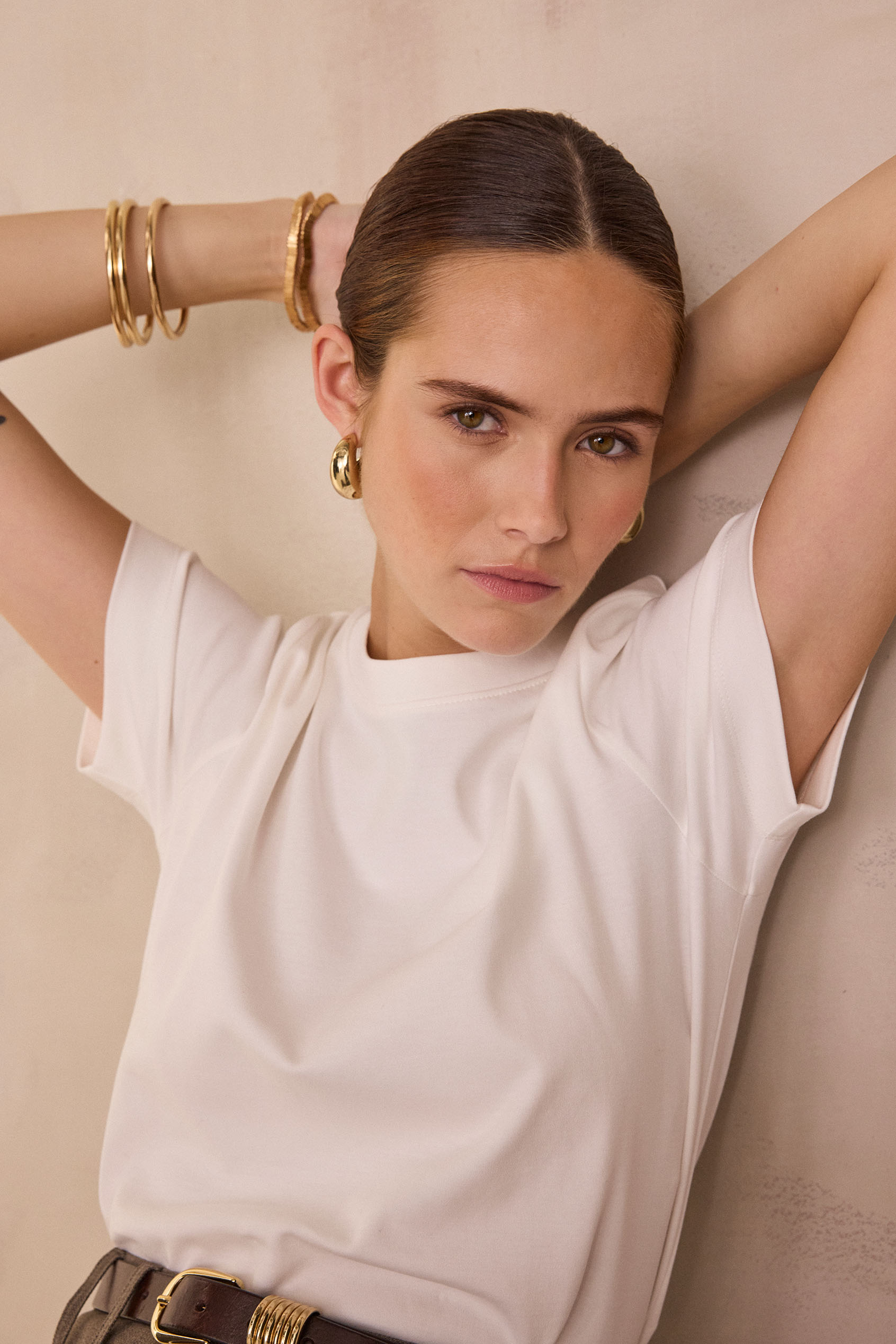 Short-sleeved T-shirt in 100% cotton LENI