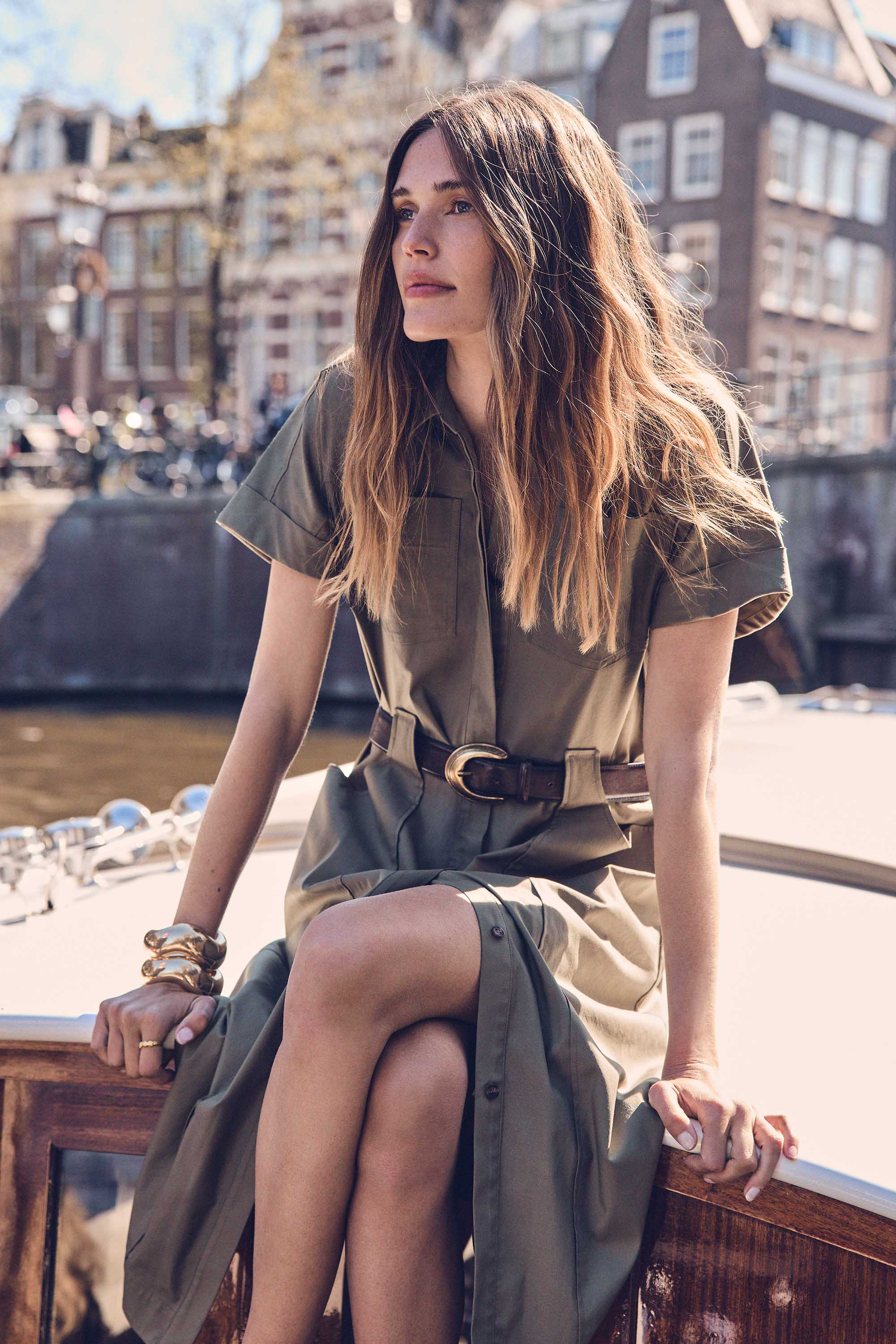 RAMA mid-length cotton dress