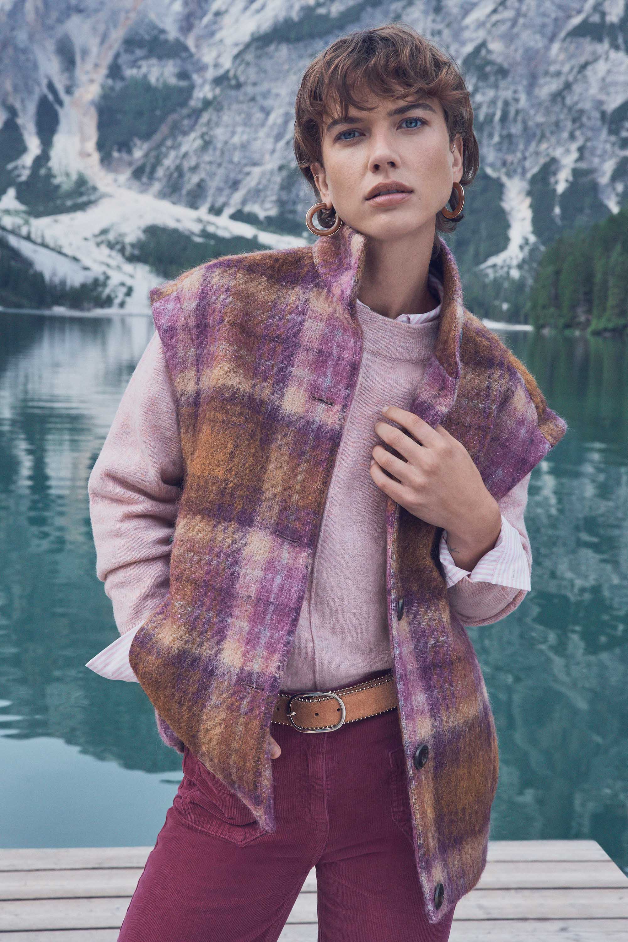 Mottled 100% wool CLINTON jumper