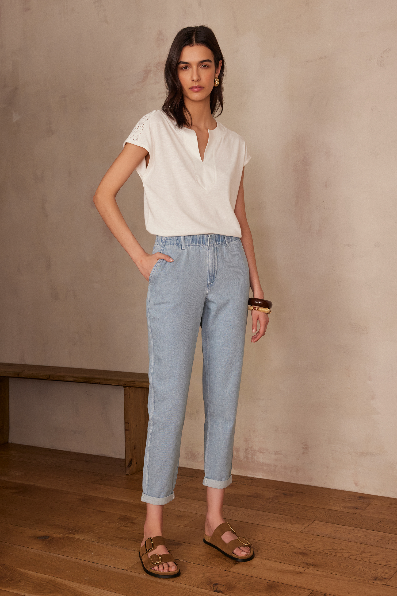 SABIL cotton chino trousers