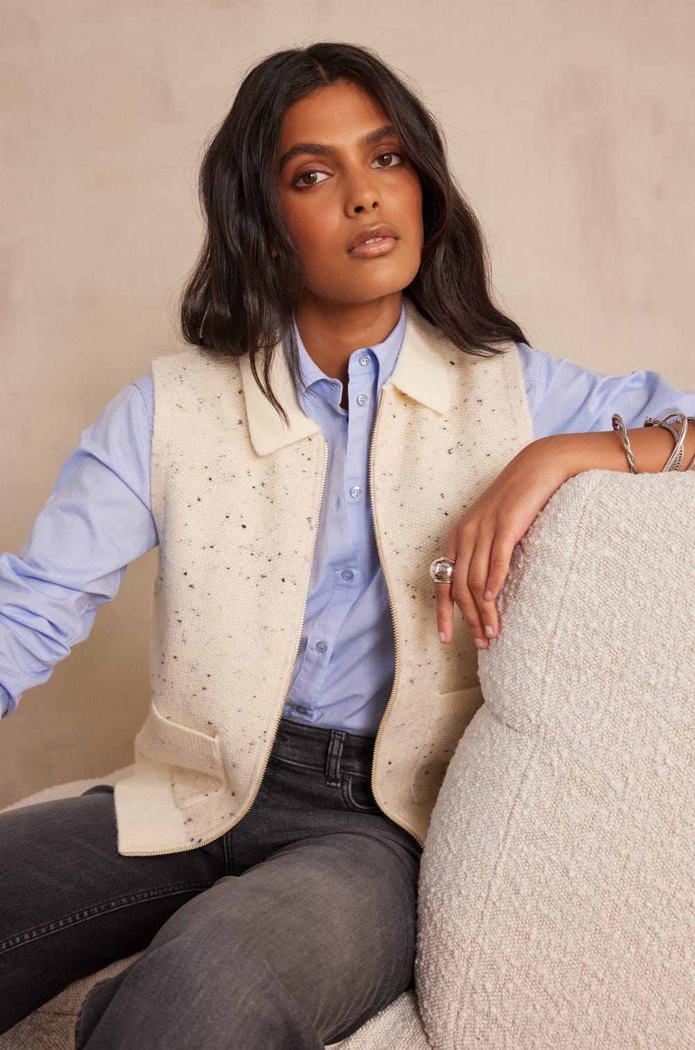 BENJI sleeveless cardigan