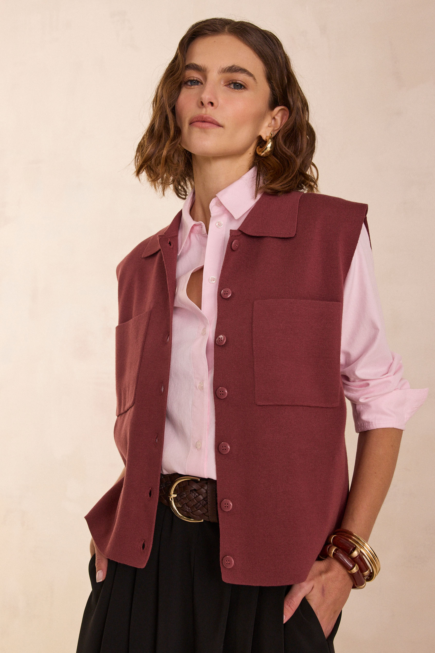 PETRA Sleeveless Cardigan