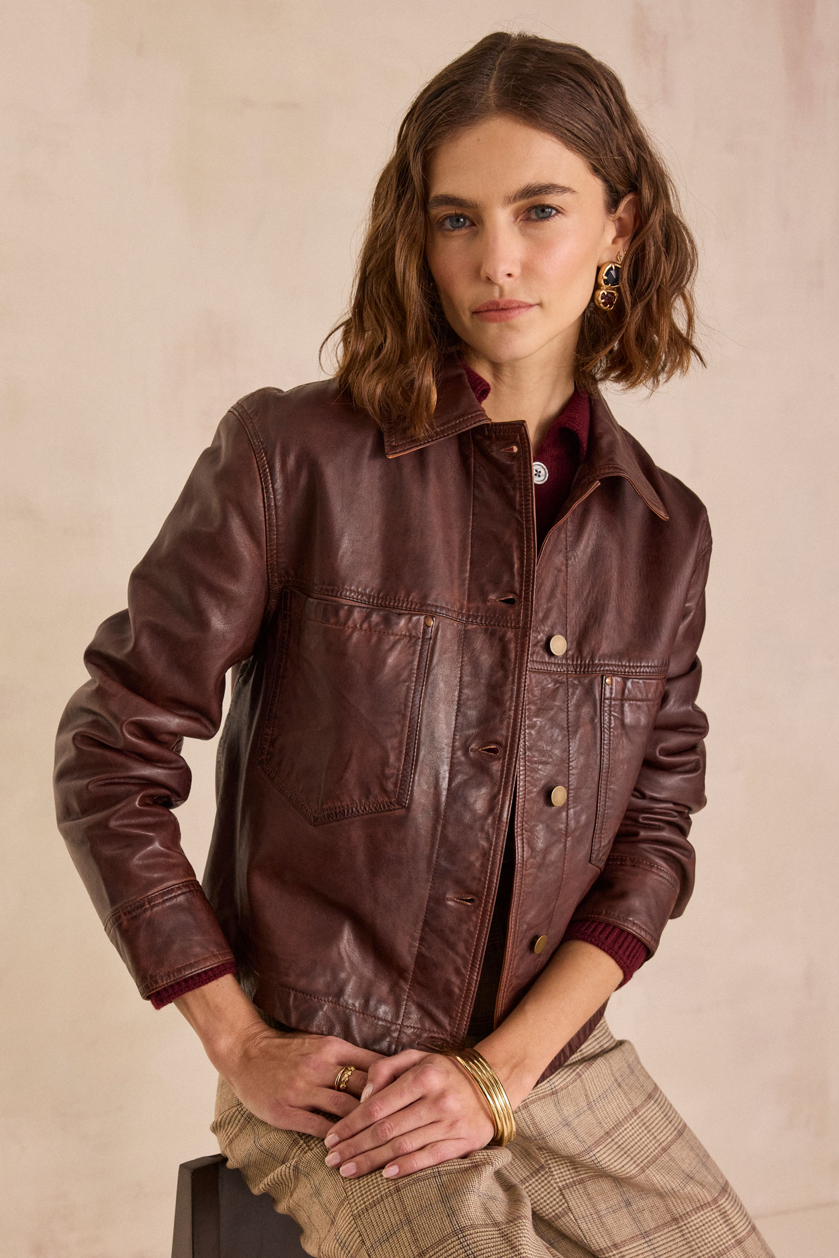 CARLA 100% leather jacket