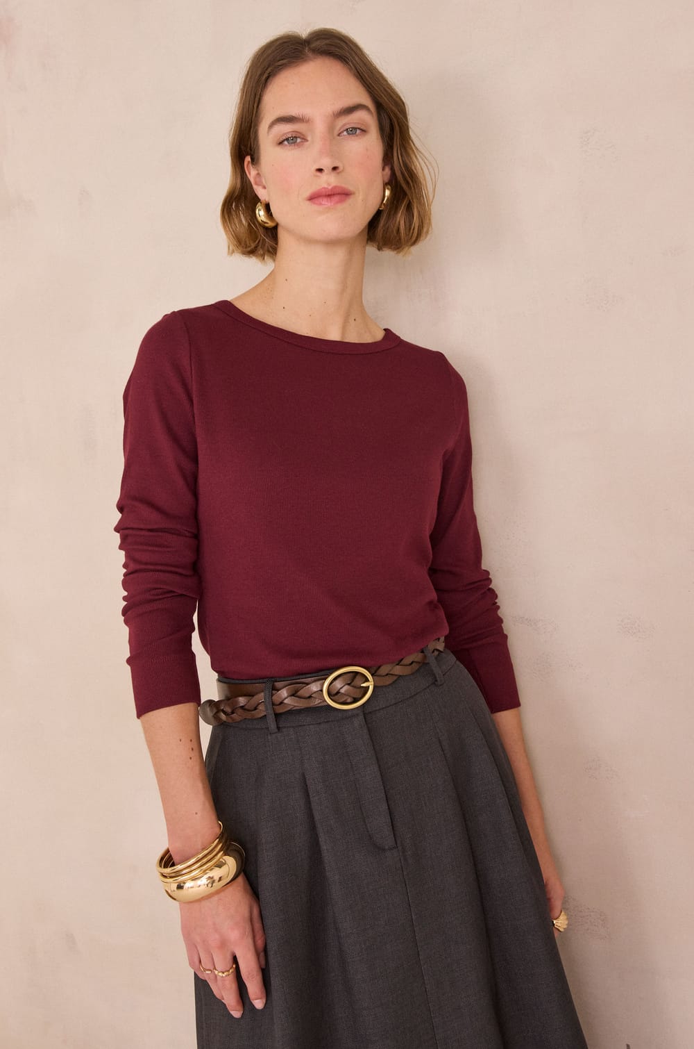 T-shirt en coton c&ocirc;tel&eacute; LENA