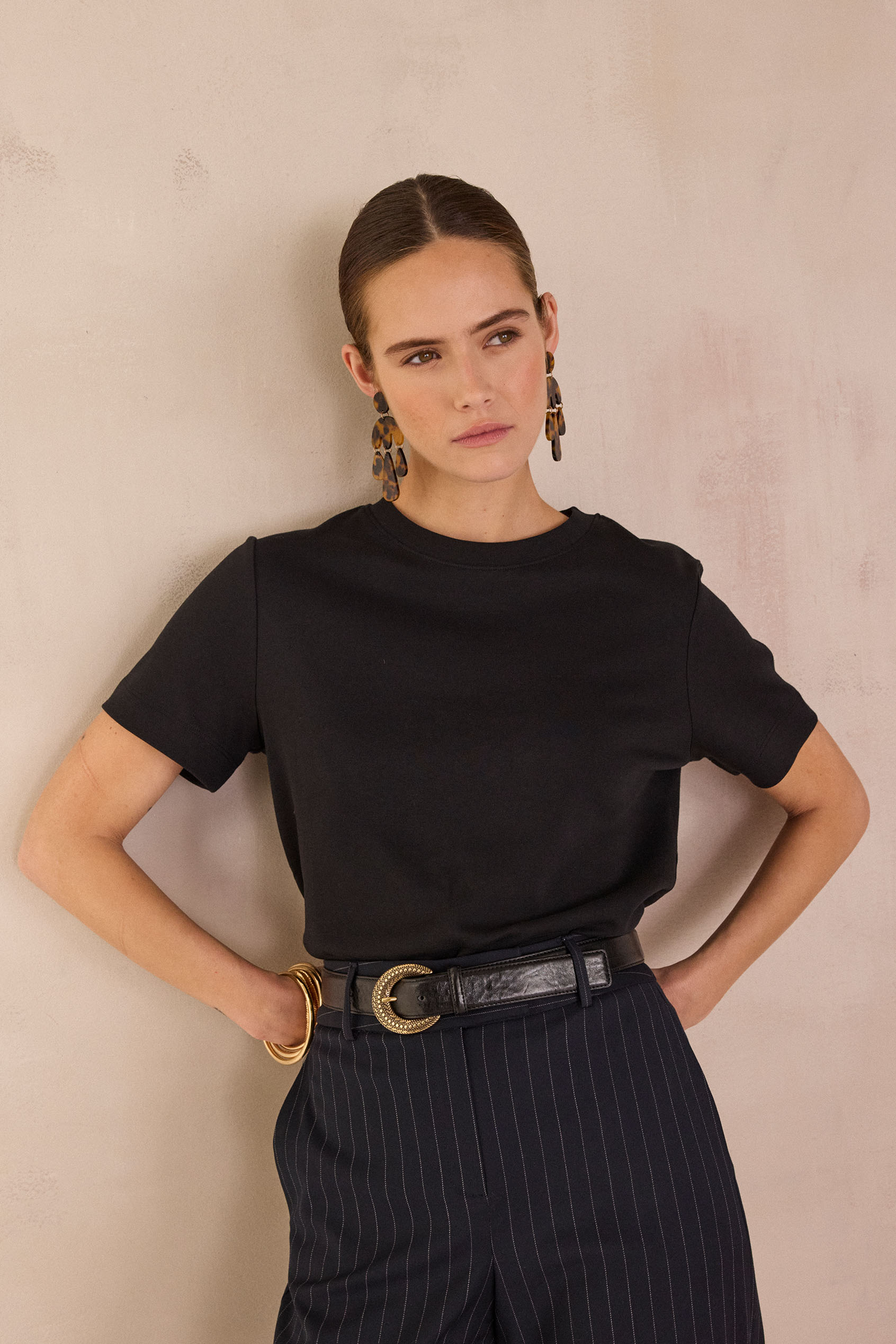 Short-sleeved 100% cotton T-shirt LENI