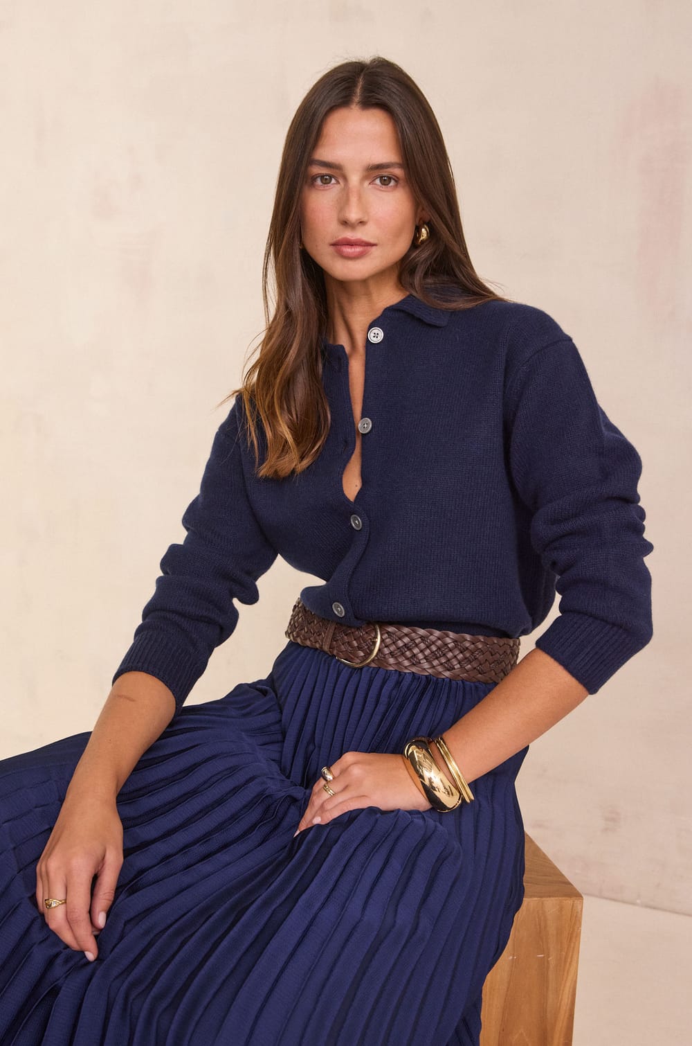 Long sleeve wool cardigan PETER