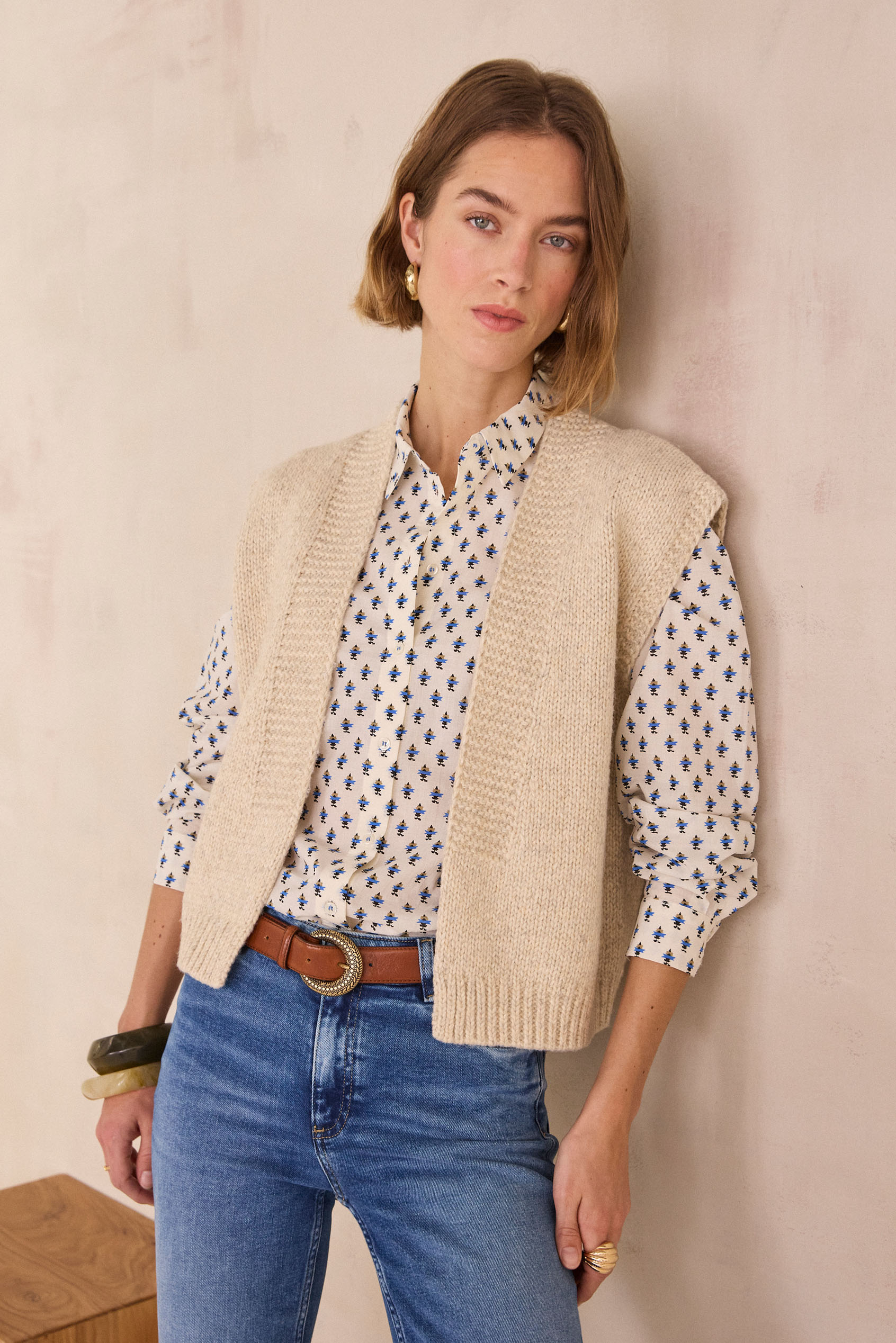 Gilet sans manches en coton PRISKA