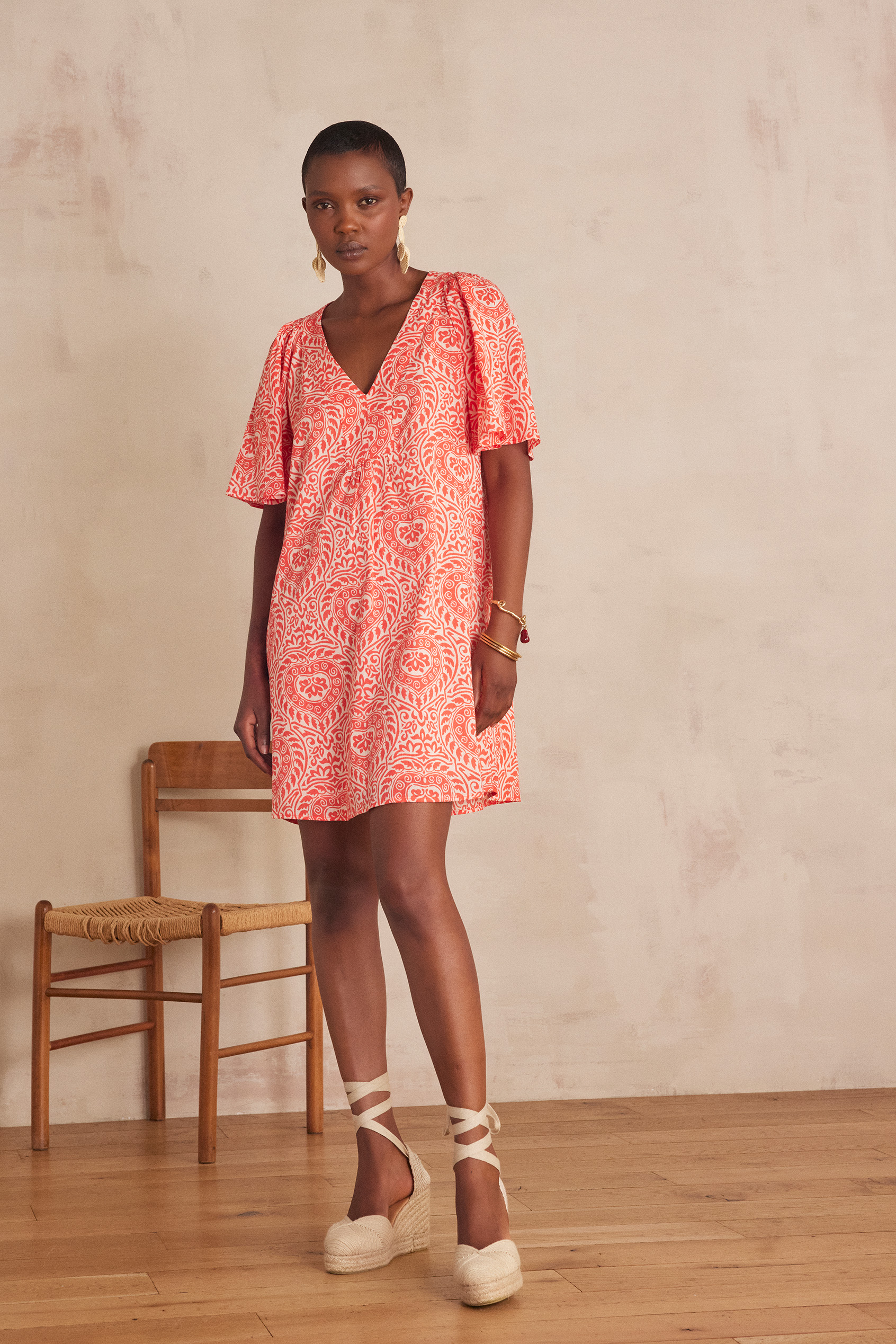 ROMA dress in printed cotton