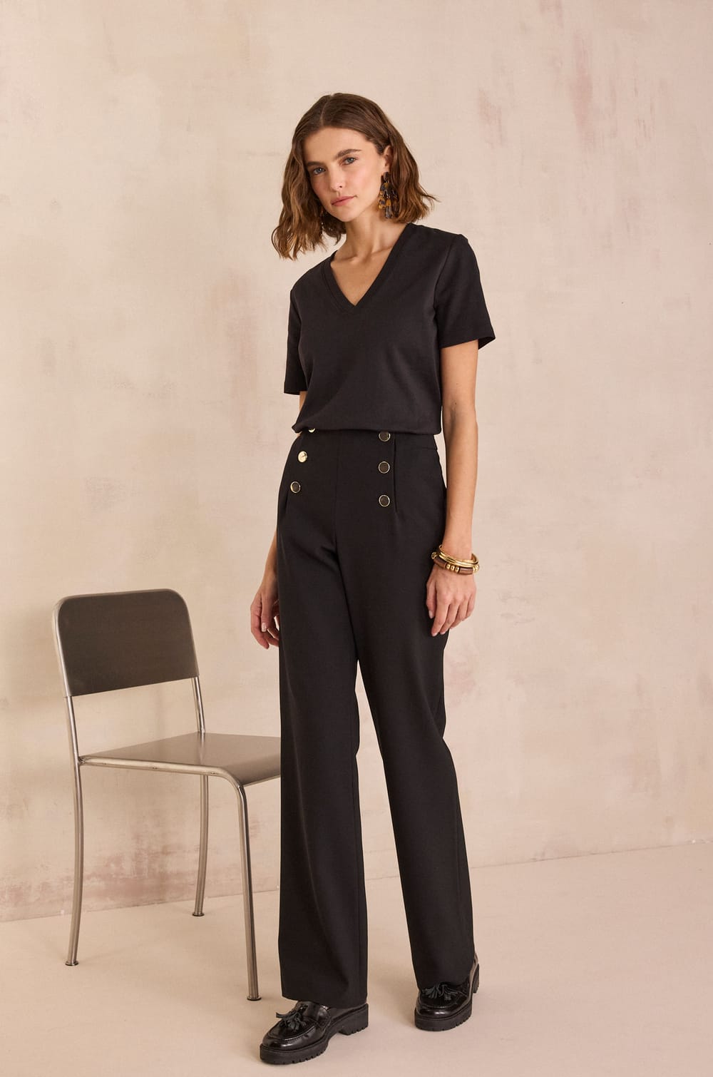 Wide high-waisted trousers HUBERT