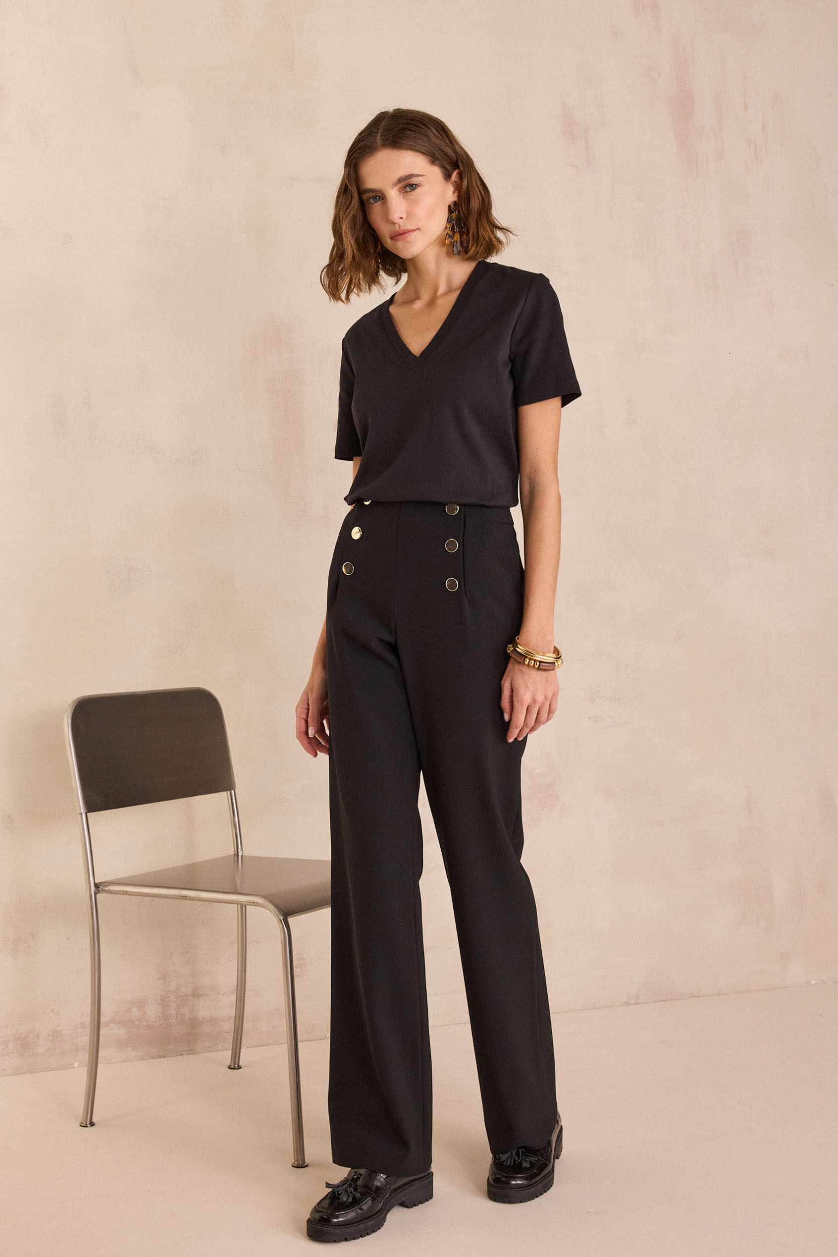 Wide high-waisted trousers HUBERT