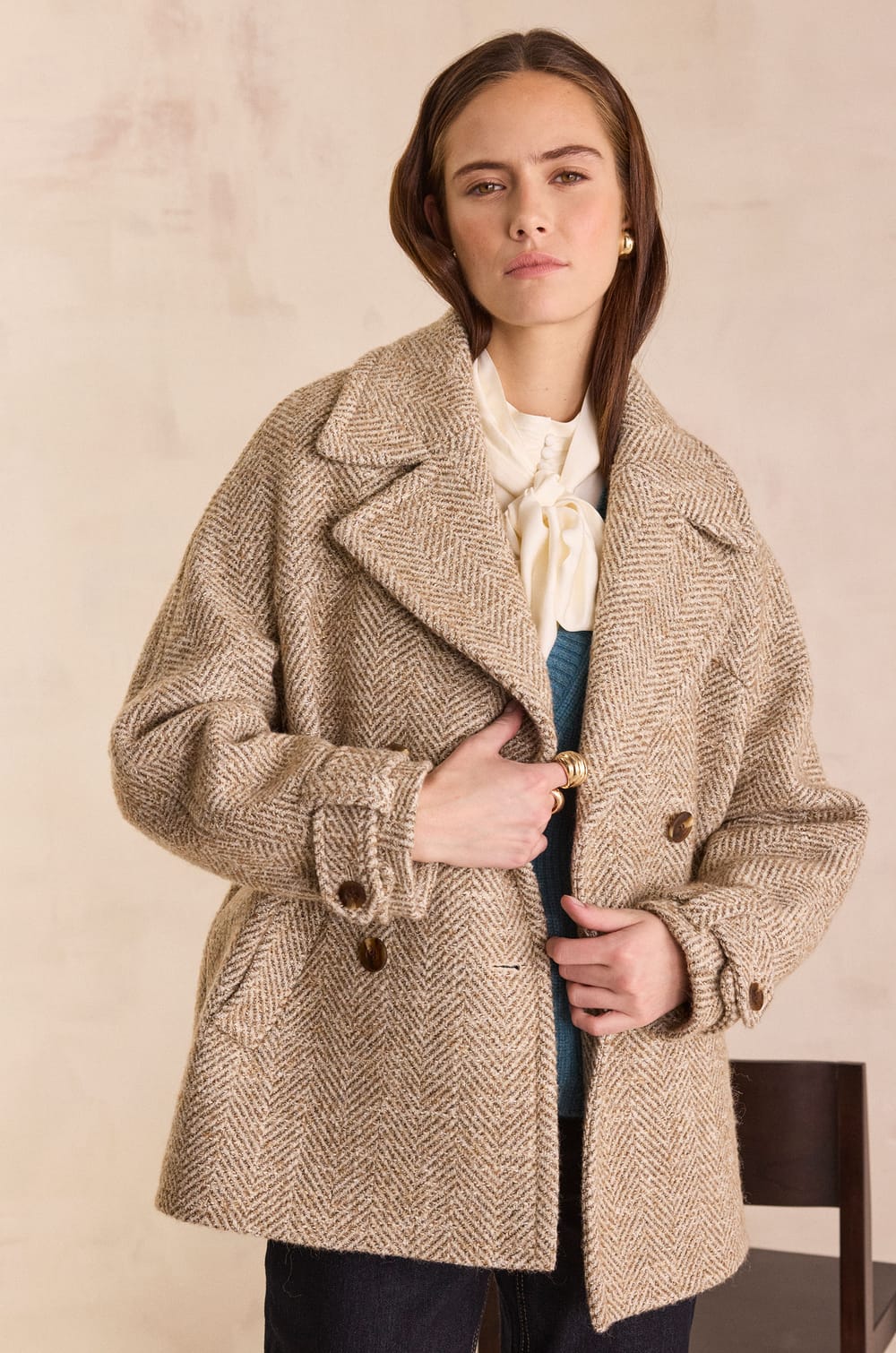 DEAN wool pea coat