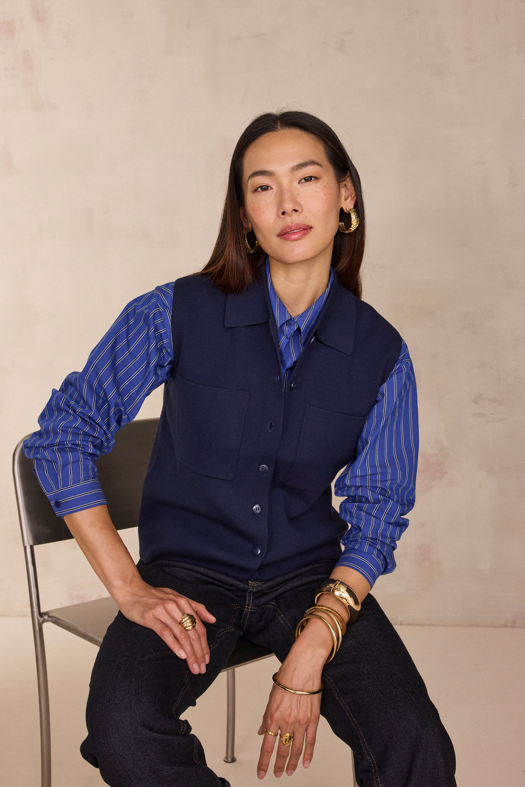 PETRA sleeveless cardigan