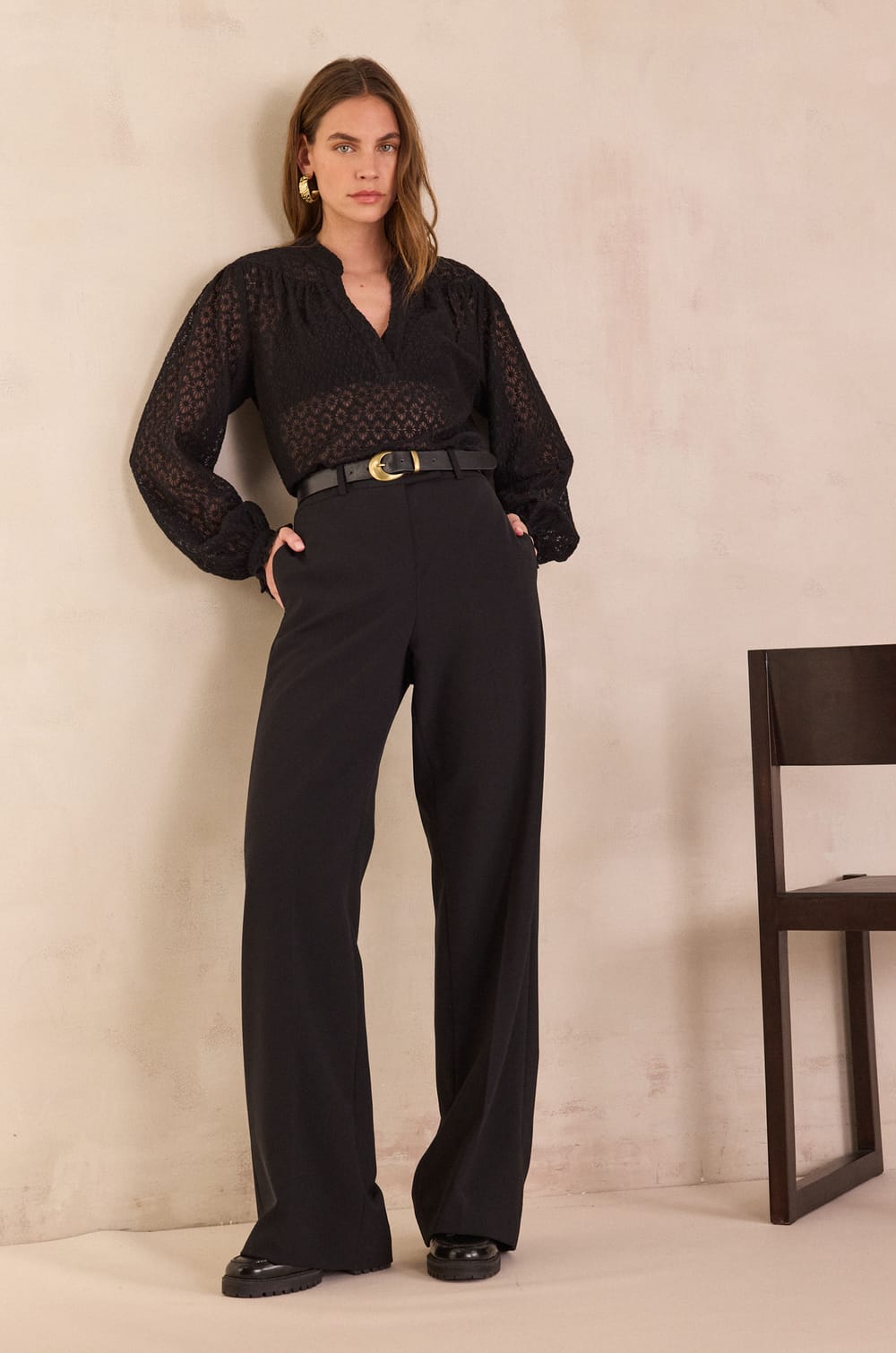 High-waisted tailored trousers LAYLA