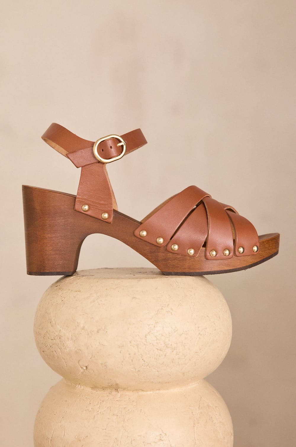 SIA leather heeled sandals