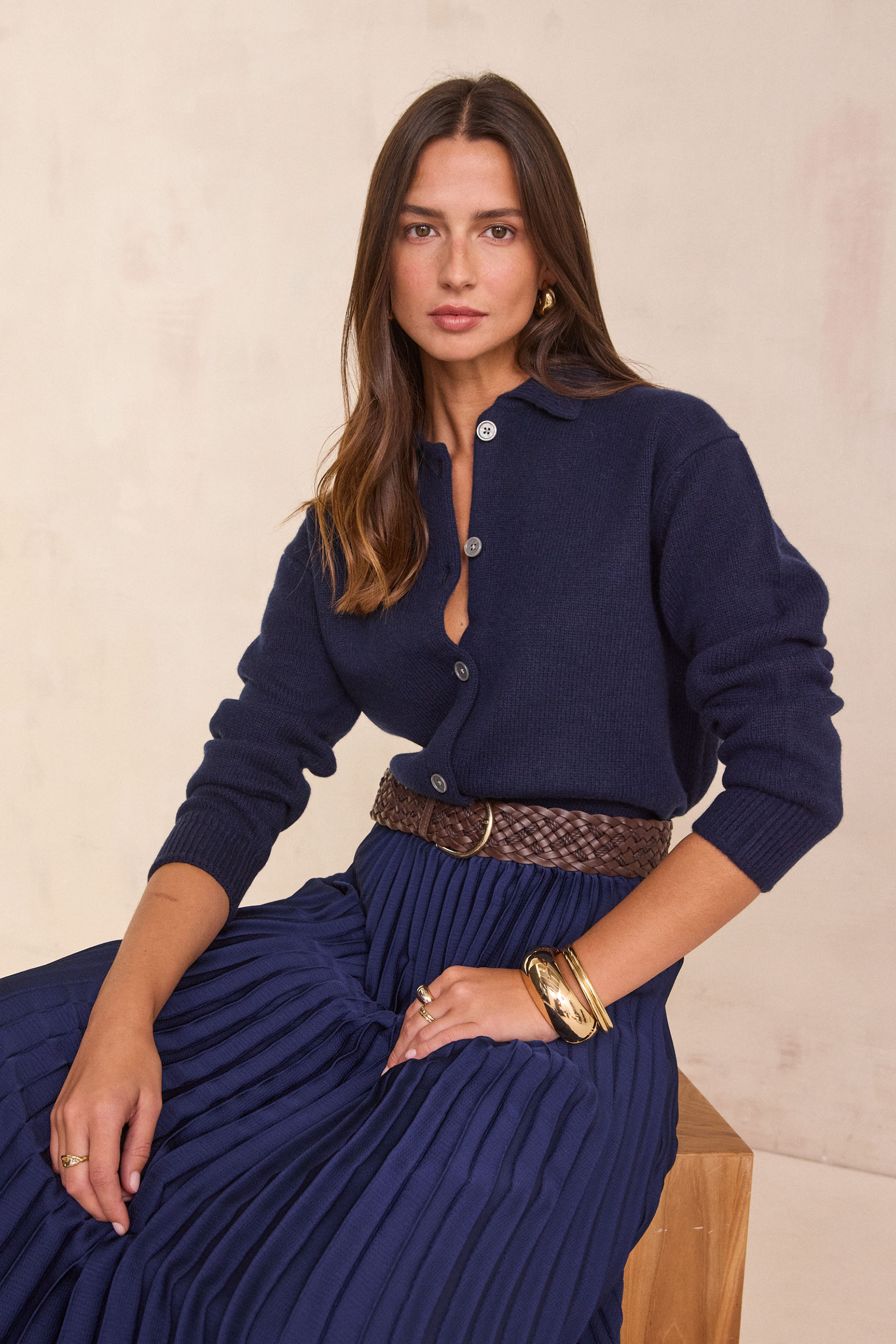 Long sleeve wool cardigan PETER