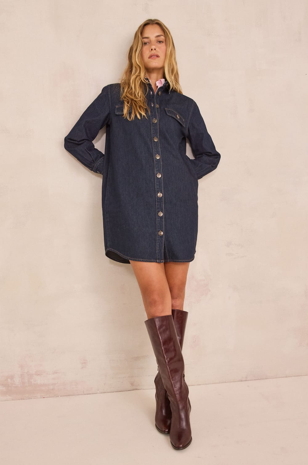 Shirt dress in 100% cotton MERCY