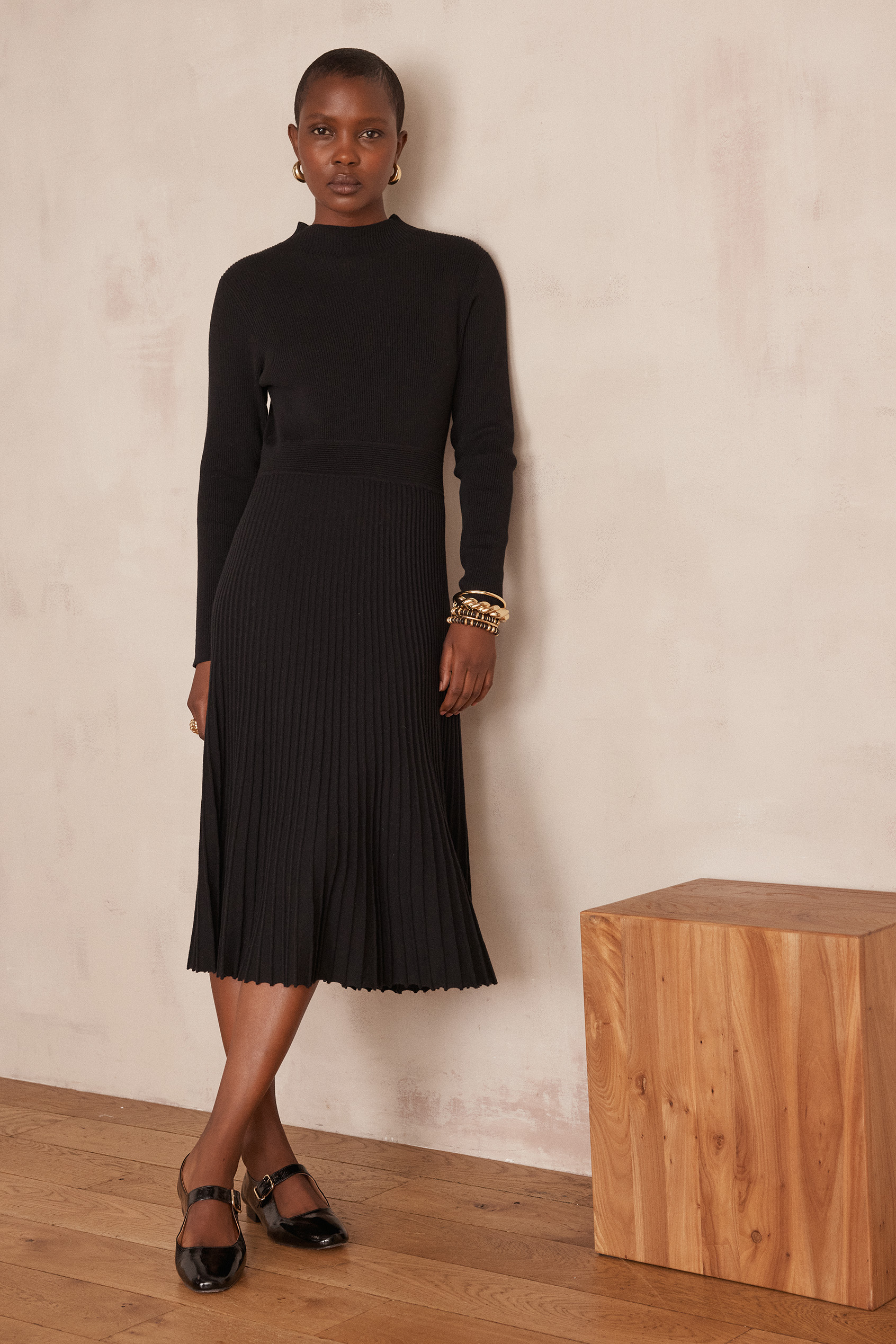 MARTIKA pleated knit Dress