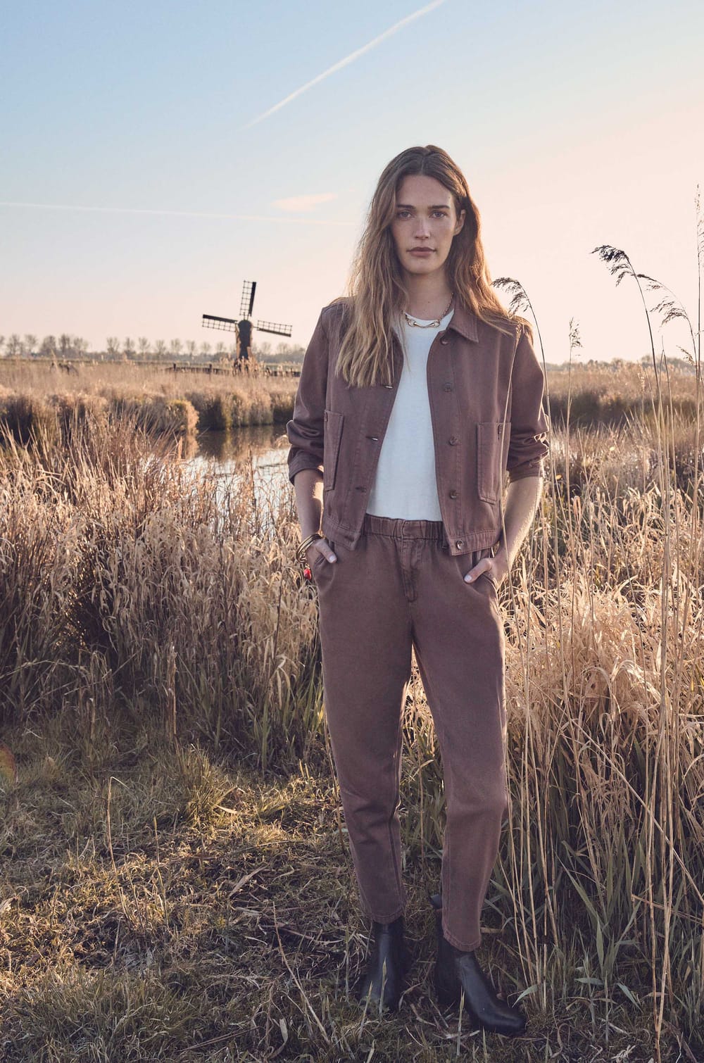 SABIL cotton chino trousers