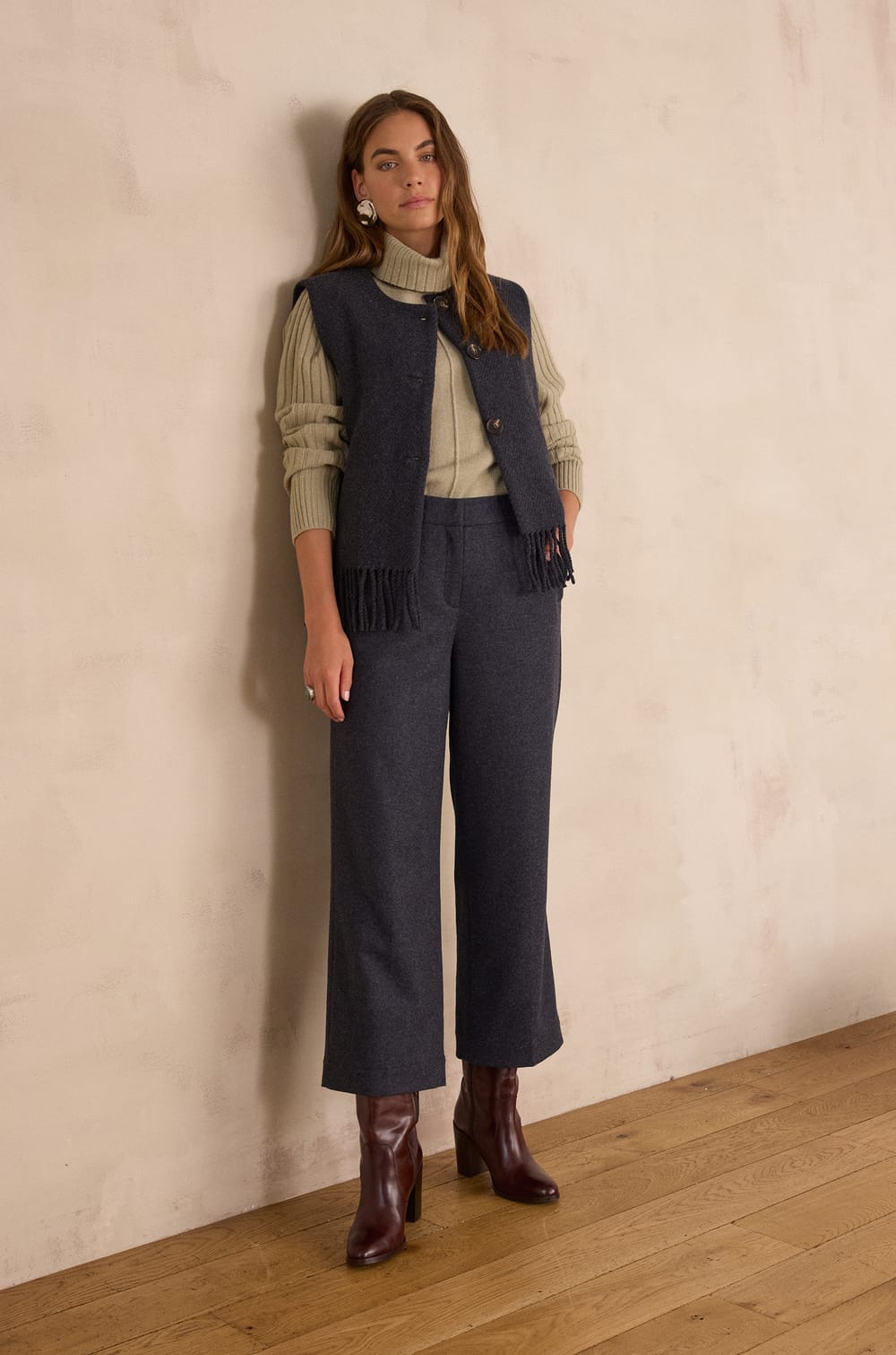 MELINA cropped wool trousers