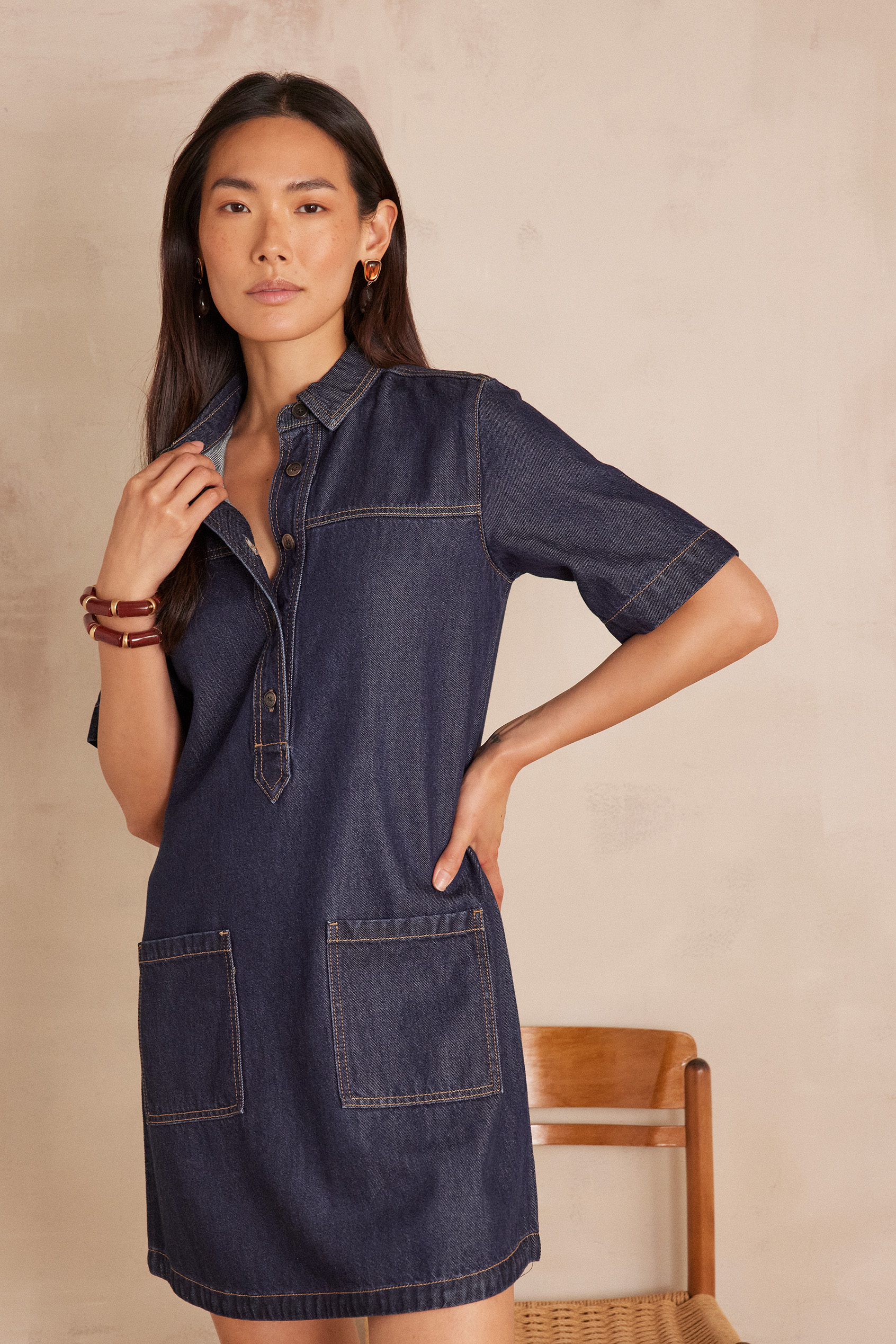 RITA Cotton Denim Dress