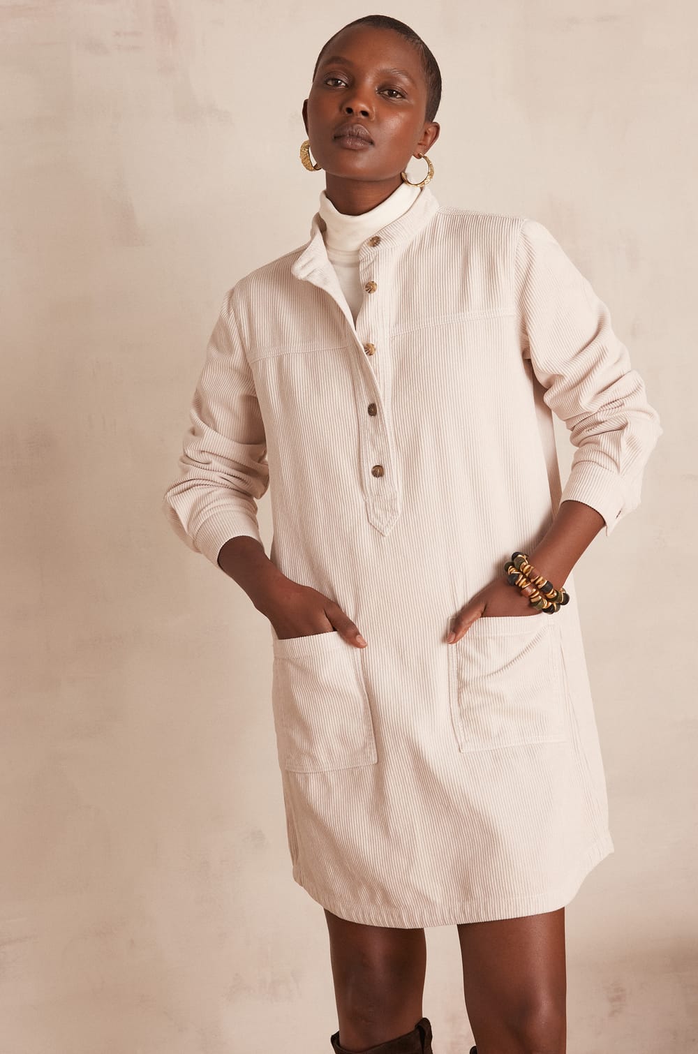 RITA velvet shirt dress