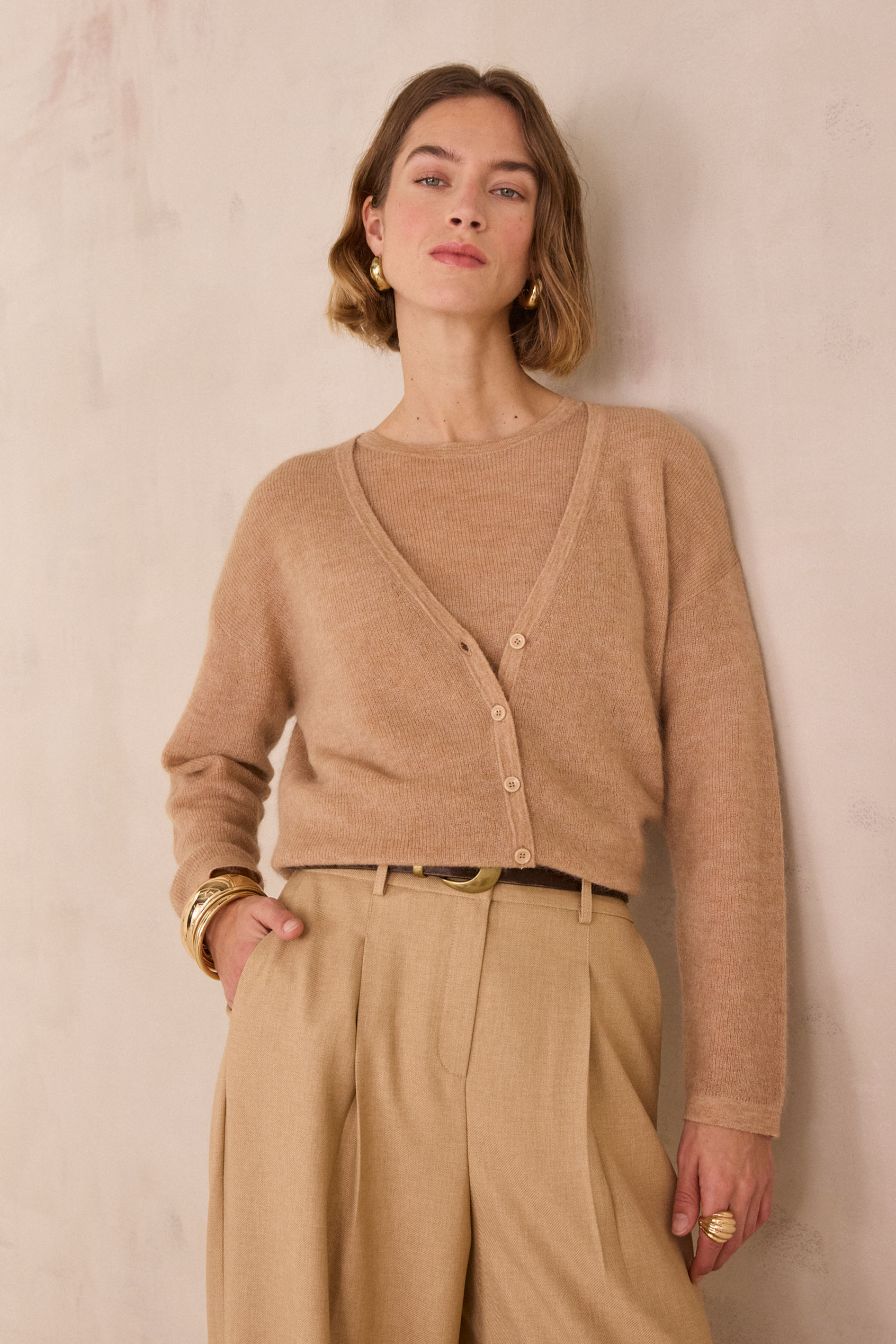 Gilet en mohair et laine PAOLO