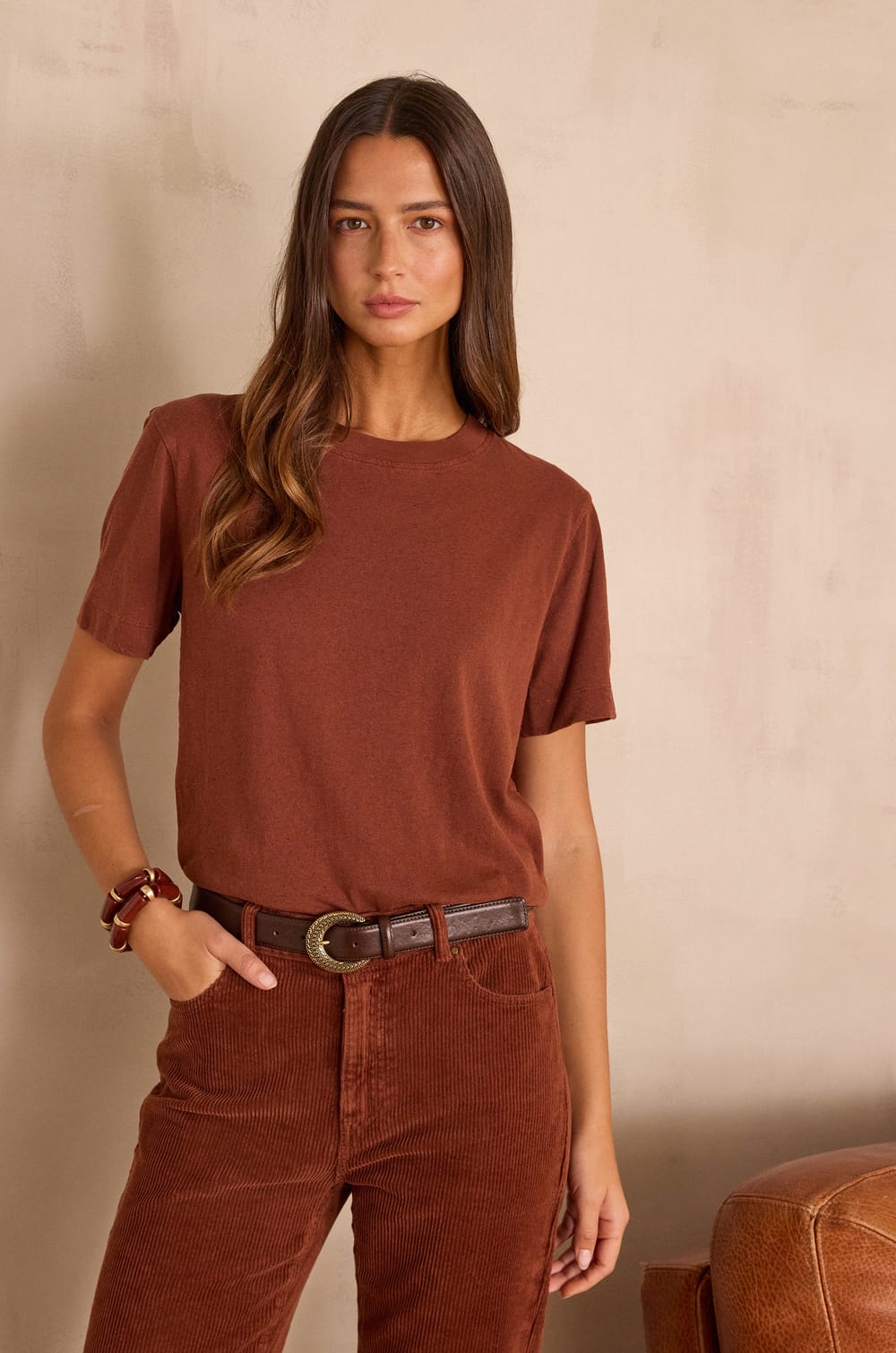 Unisex round neck cotton t-shirt MARCEL(LE)