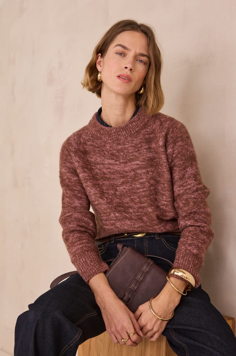 3/4 sleeve checked shirt DAN