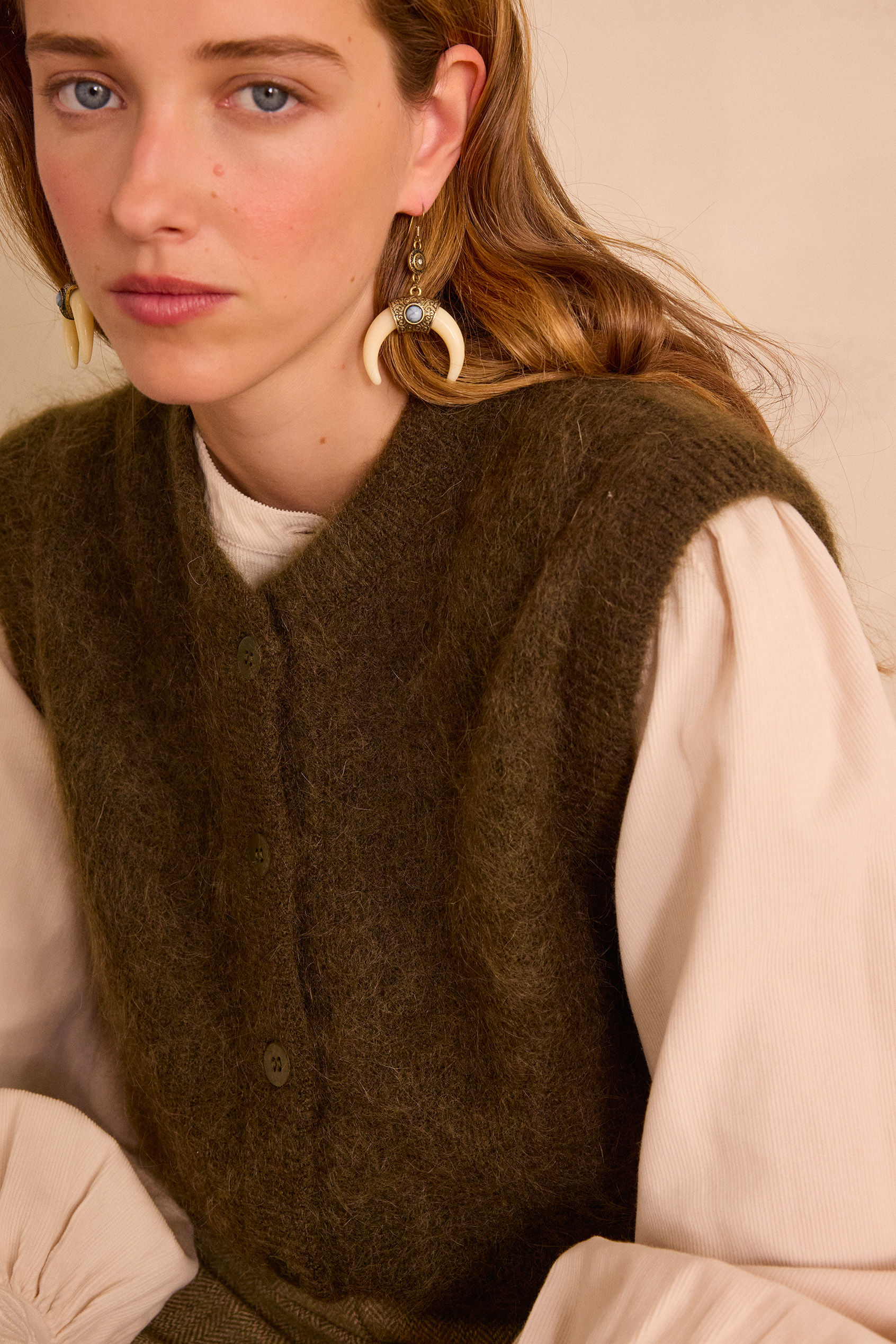 LOULOU cardigan in mohair and wool