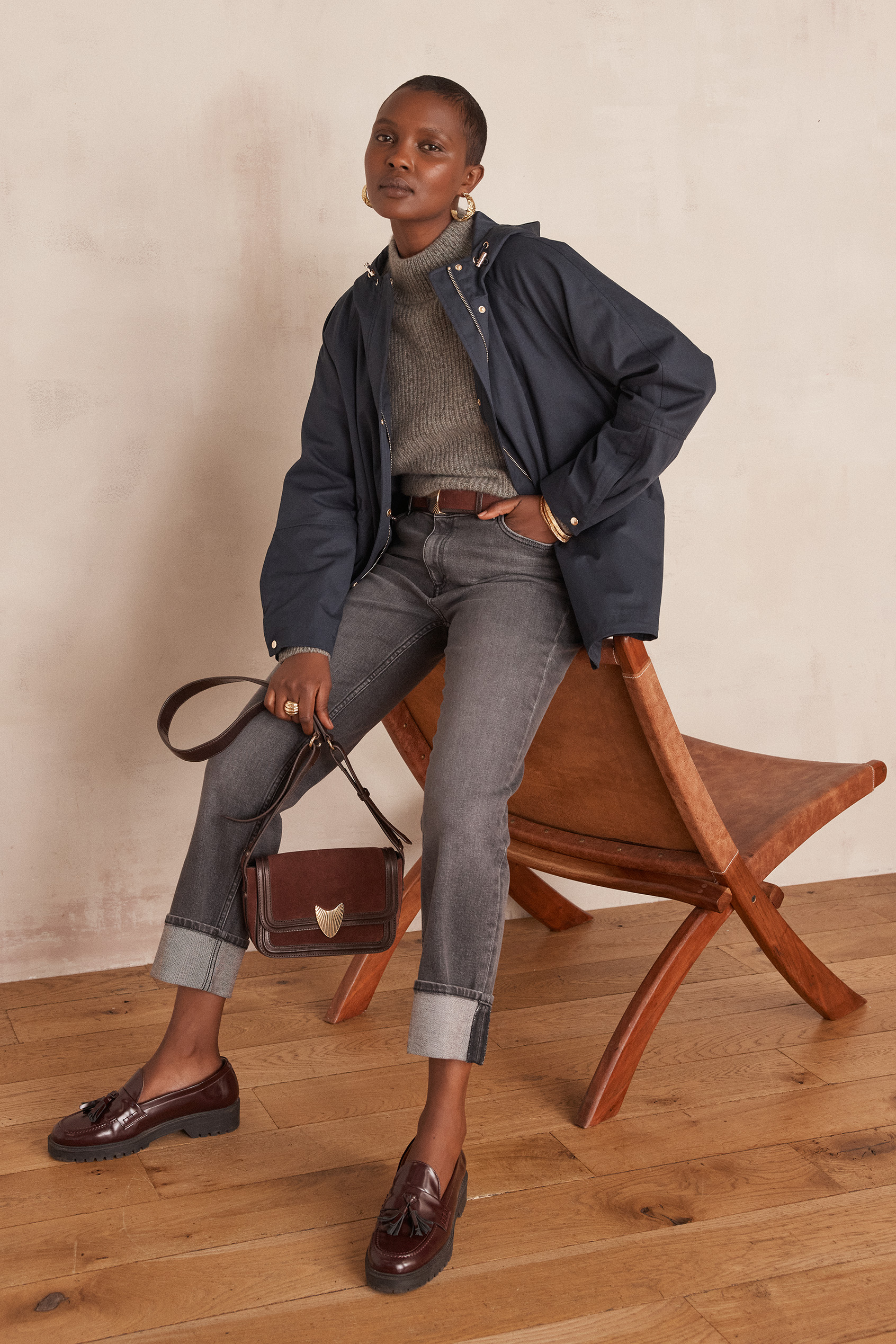 ANNETTE cotton hooded parka