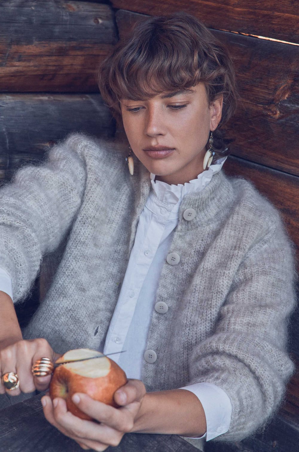 BECKY mohair and wool cardigan