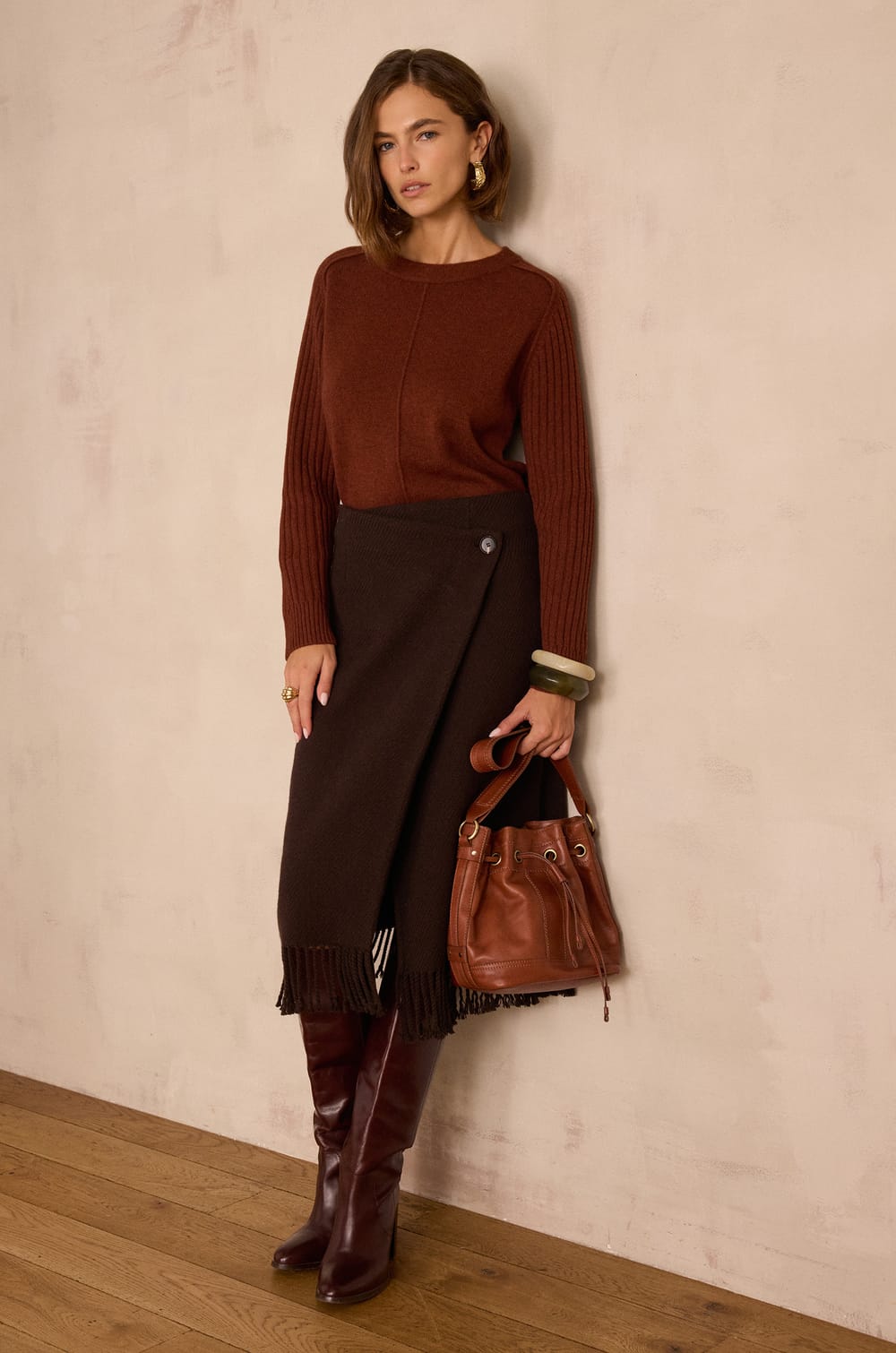 ELONA long wool skirt