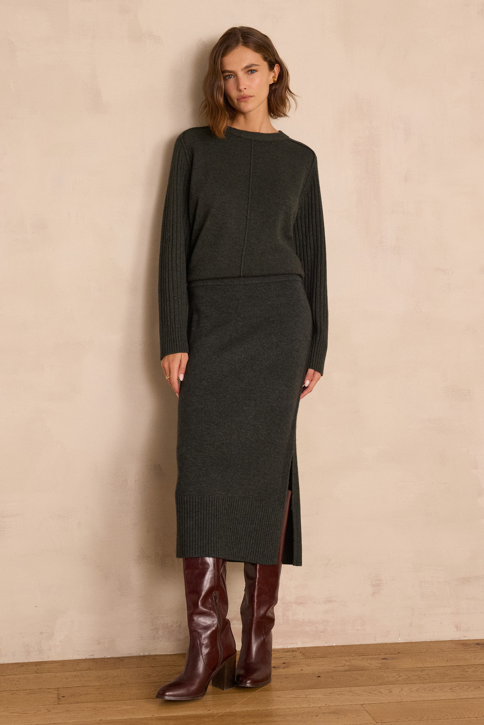 EMILIE long wool skirt